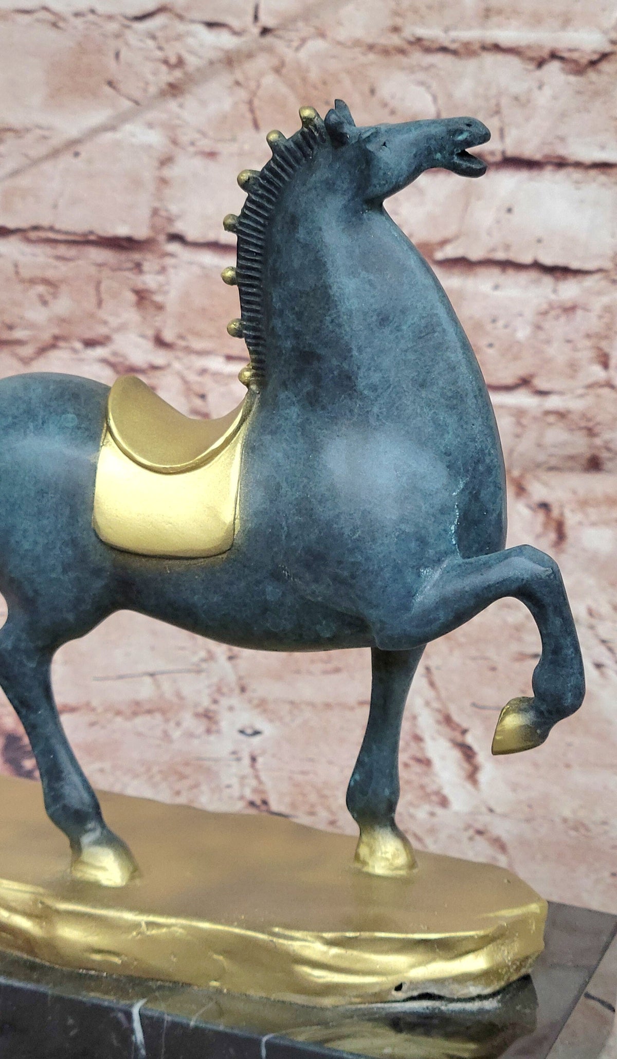 Modern Bronze Rearing Horse Statue Contemporary Equestrian Sculpture