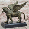 Majestic Griffin Bronze Sculpture - Mythical Lion-Eagle Creature Fantasy Art