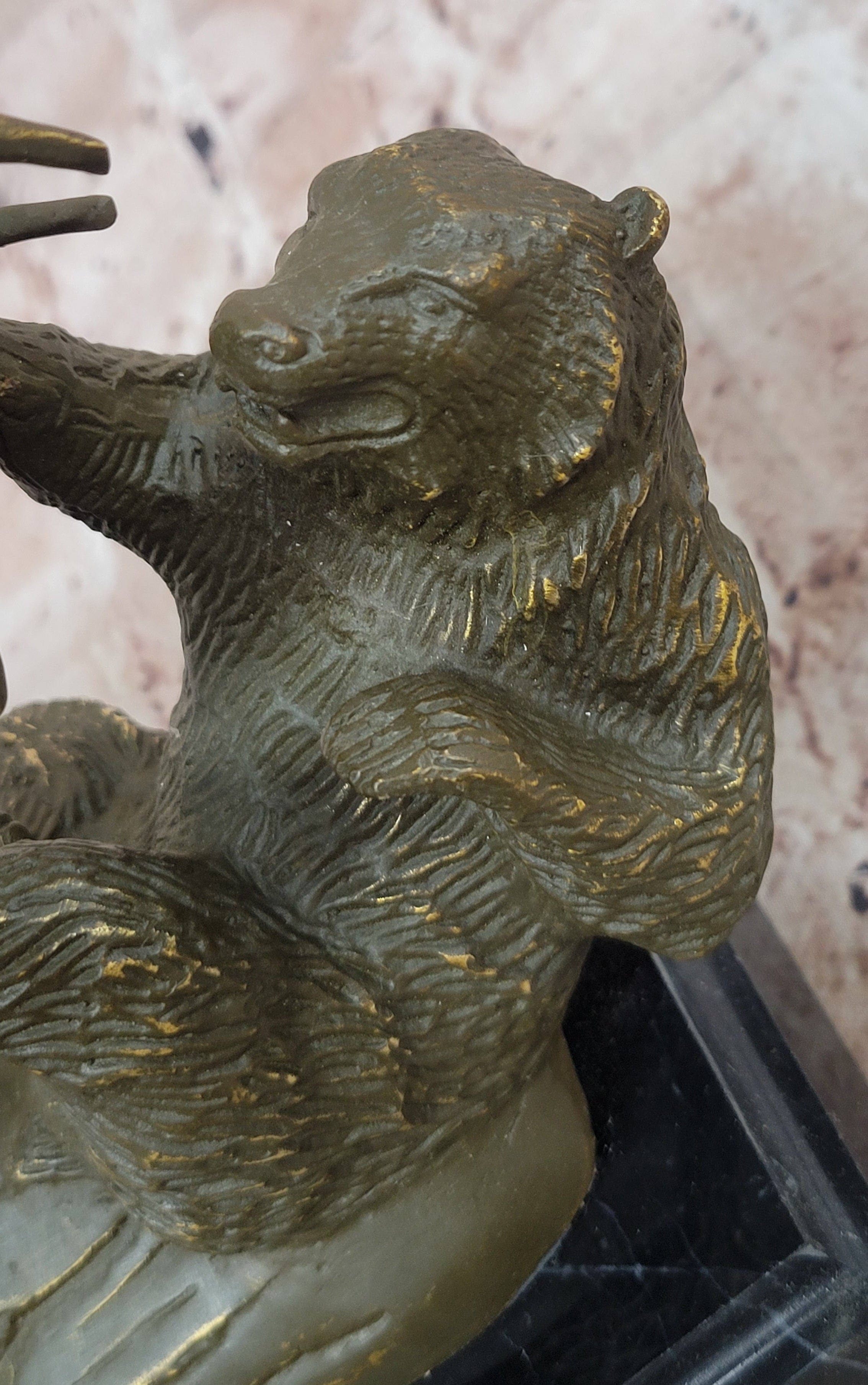 Bull and Bear Bronze Sculpture - Financial Market Symbol Animal Art