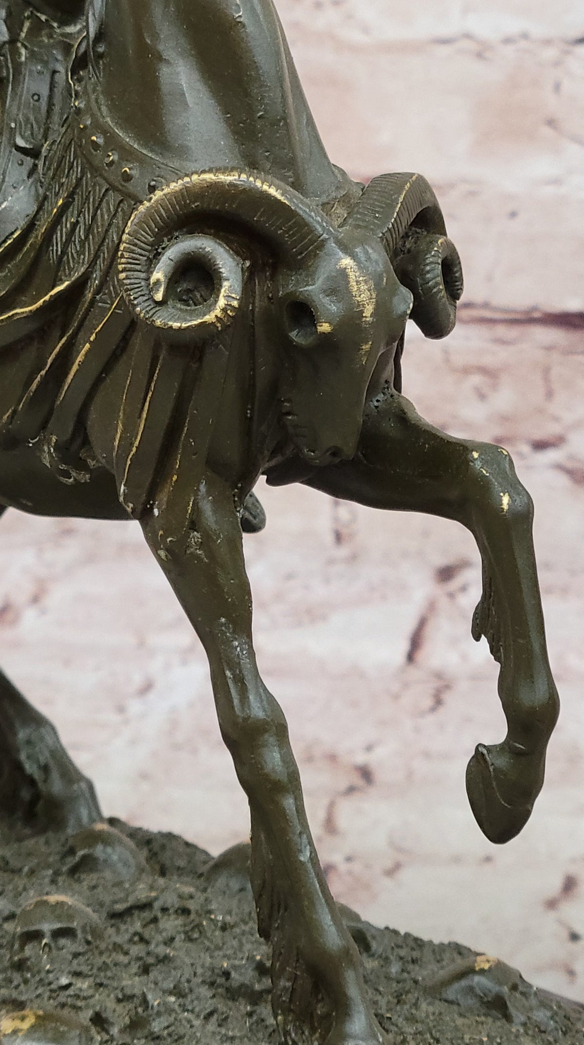 Roman Cavalry Centurion Solider on Horseback - Bronze Sculpture by Kamiko