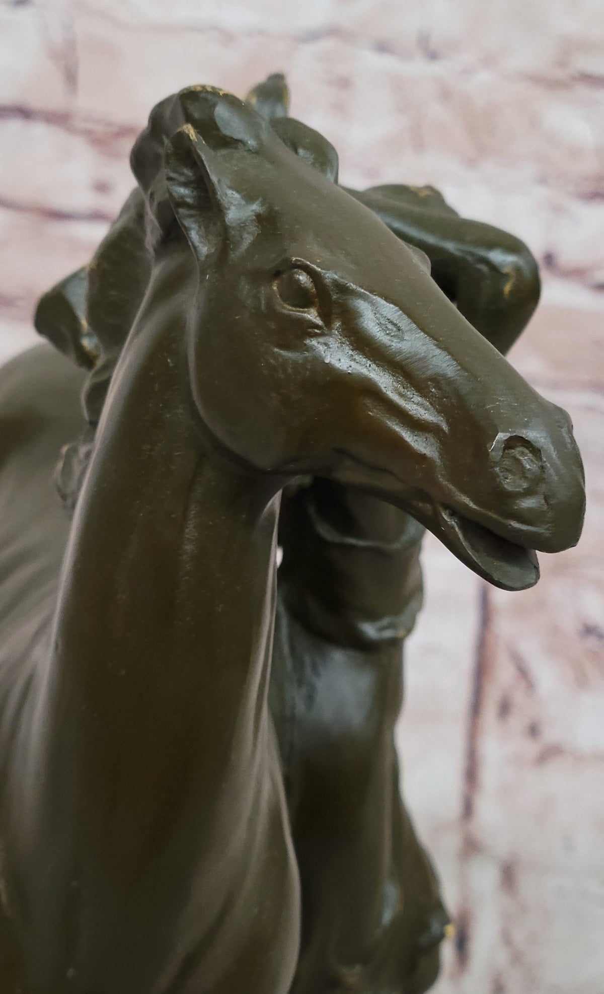 Art Nouveau Style Bronze Woman and Horse – Decorative Sculpture on Marble