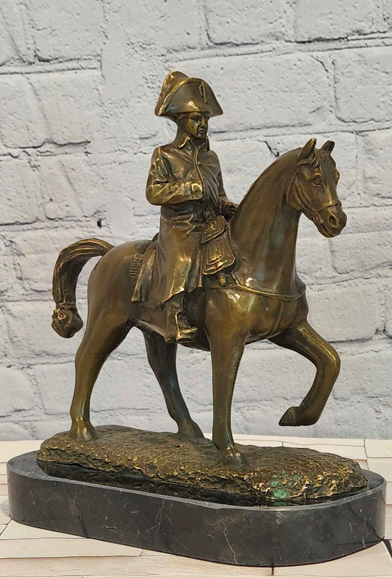 Bronze Napoleon Horse Sculpture Military Equestrian Art