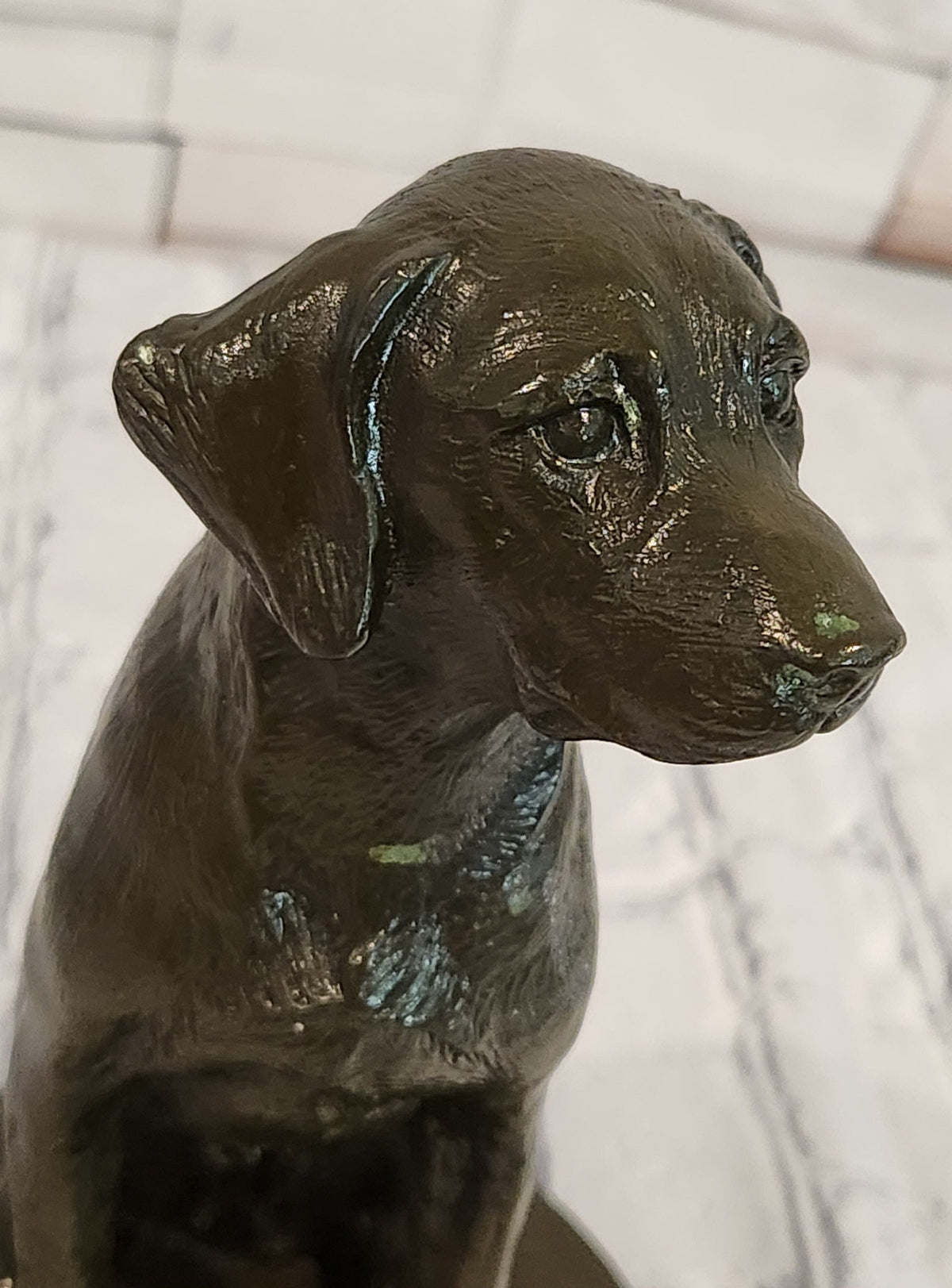 Labrador Retriever Bronze Sculpture Sitting Dog Statue Original Art