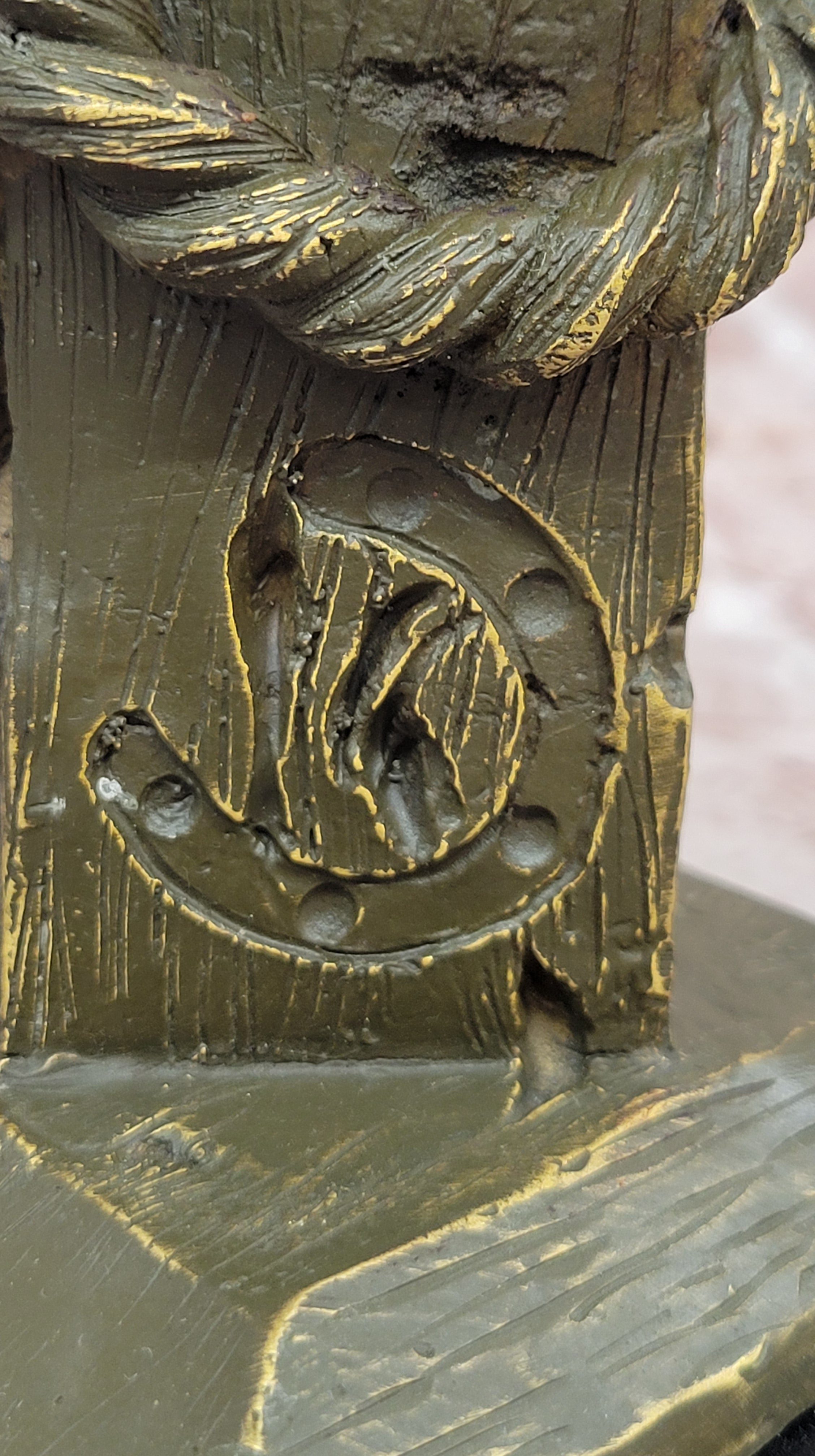 Bronze Horse Head Bust with Rope; Western Equestrian Sculpture