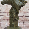 Bronze Horse Head Bust with Rope; Western Equestrian Sculpture