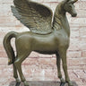 Bronze Pegasus Unicorn Statue; Mythical Winged Horse Sculpture