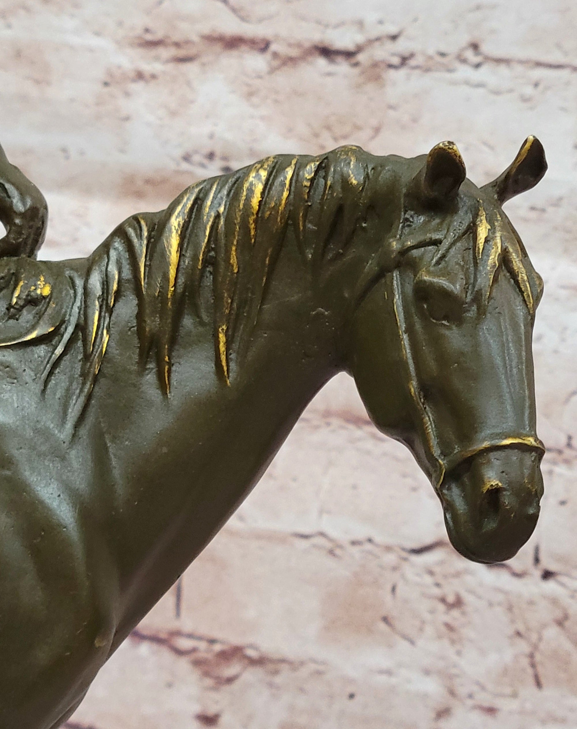 Bronze Cowboy on Horse Sculpture – Western Americana Art