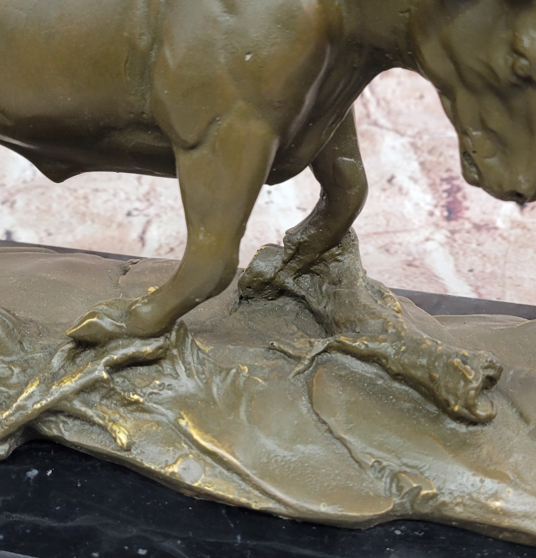 Bull and Bear Bronze Sculpture; Wall Street Market Duel Statue