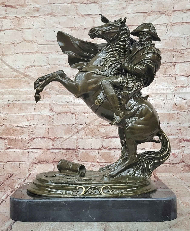 Bronze Napoleon Crossing The Alps on Horse Sculpture Emperor Statue