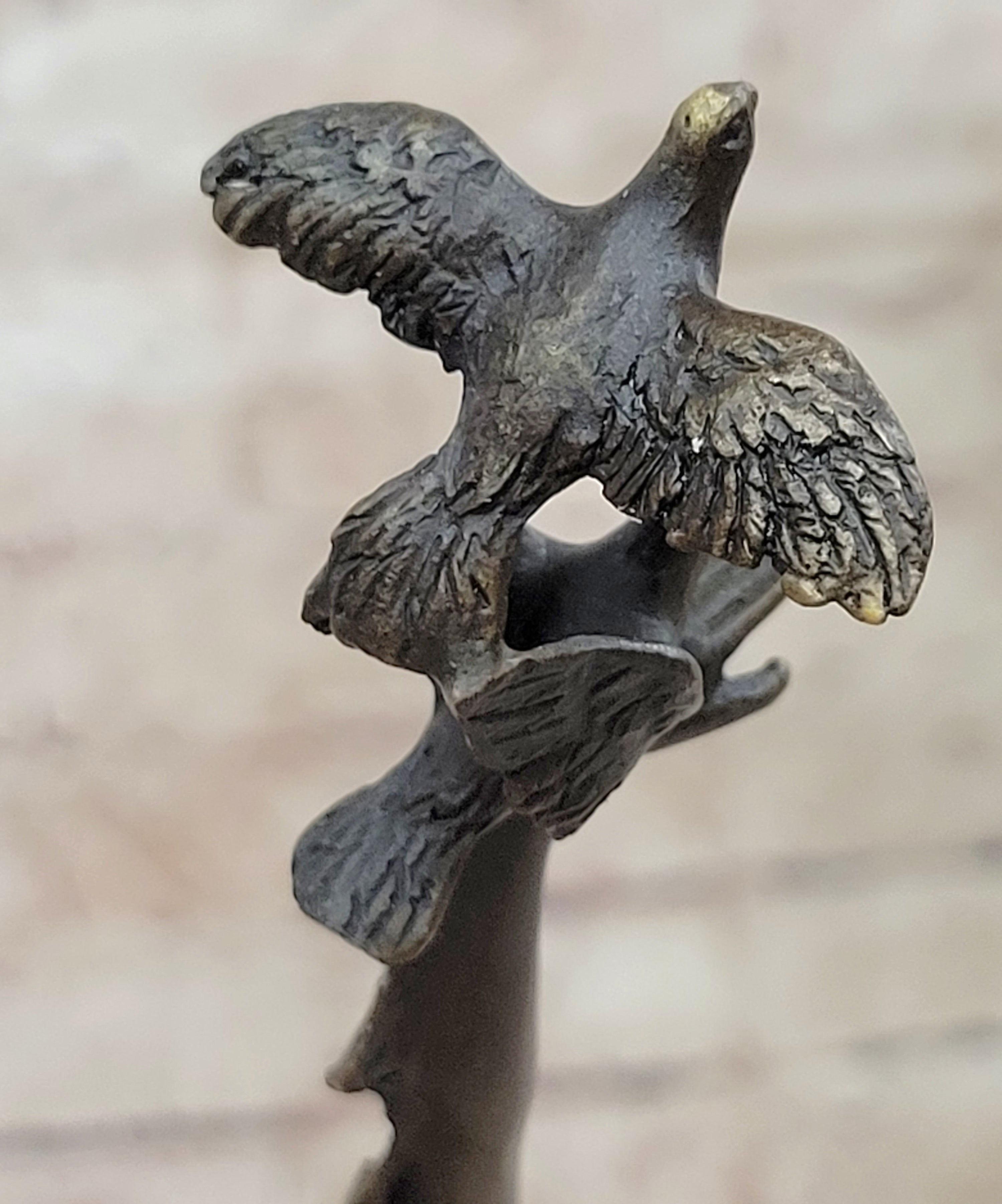 Girl Dancing with Birds Bronze Metal Statue Sculpture Original Art Marble Base