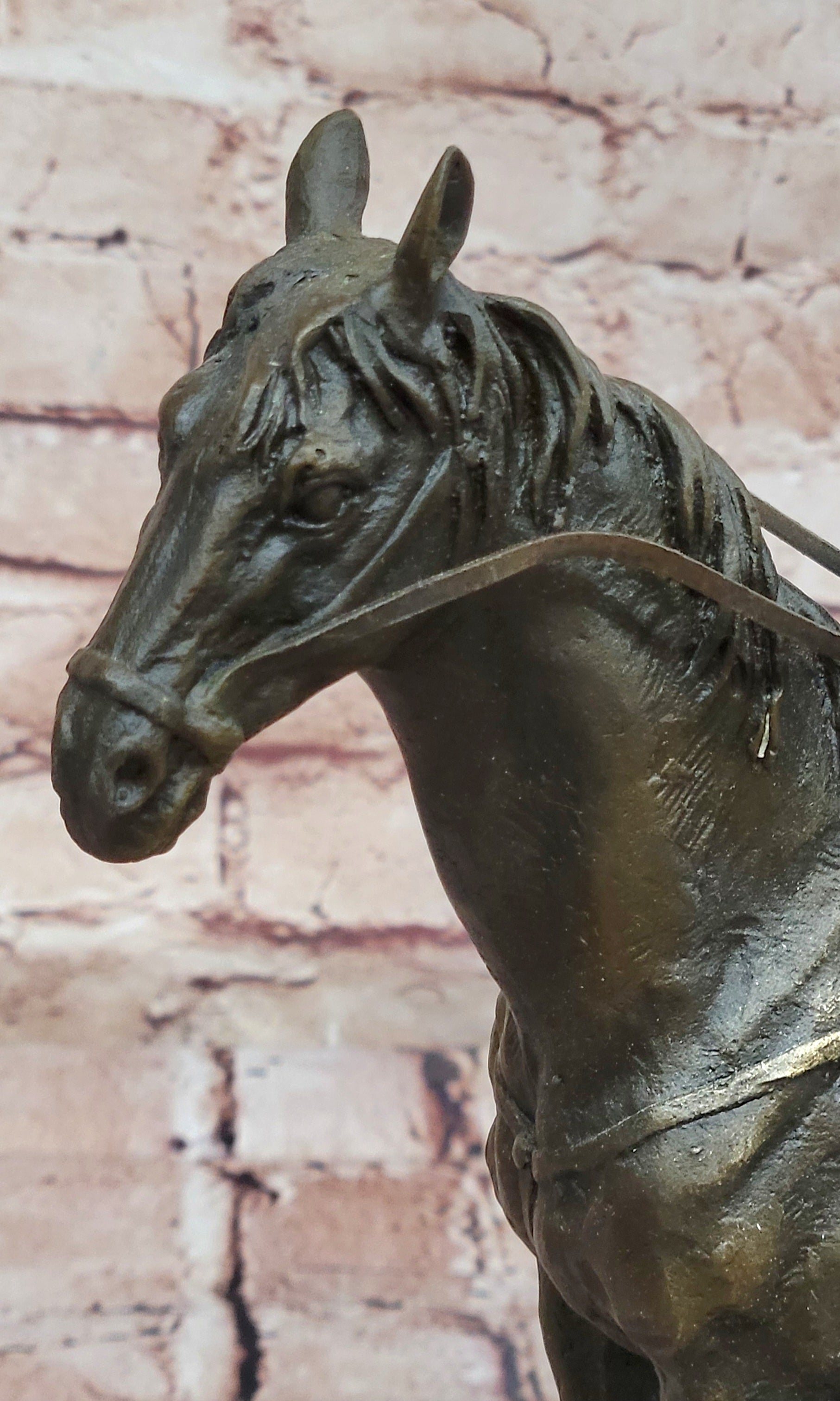 Bronze Cowboy Riding Horse Sculpture Western Equestrian Statue
