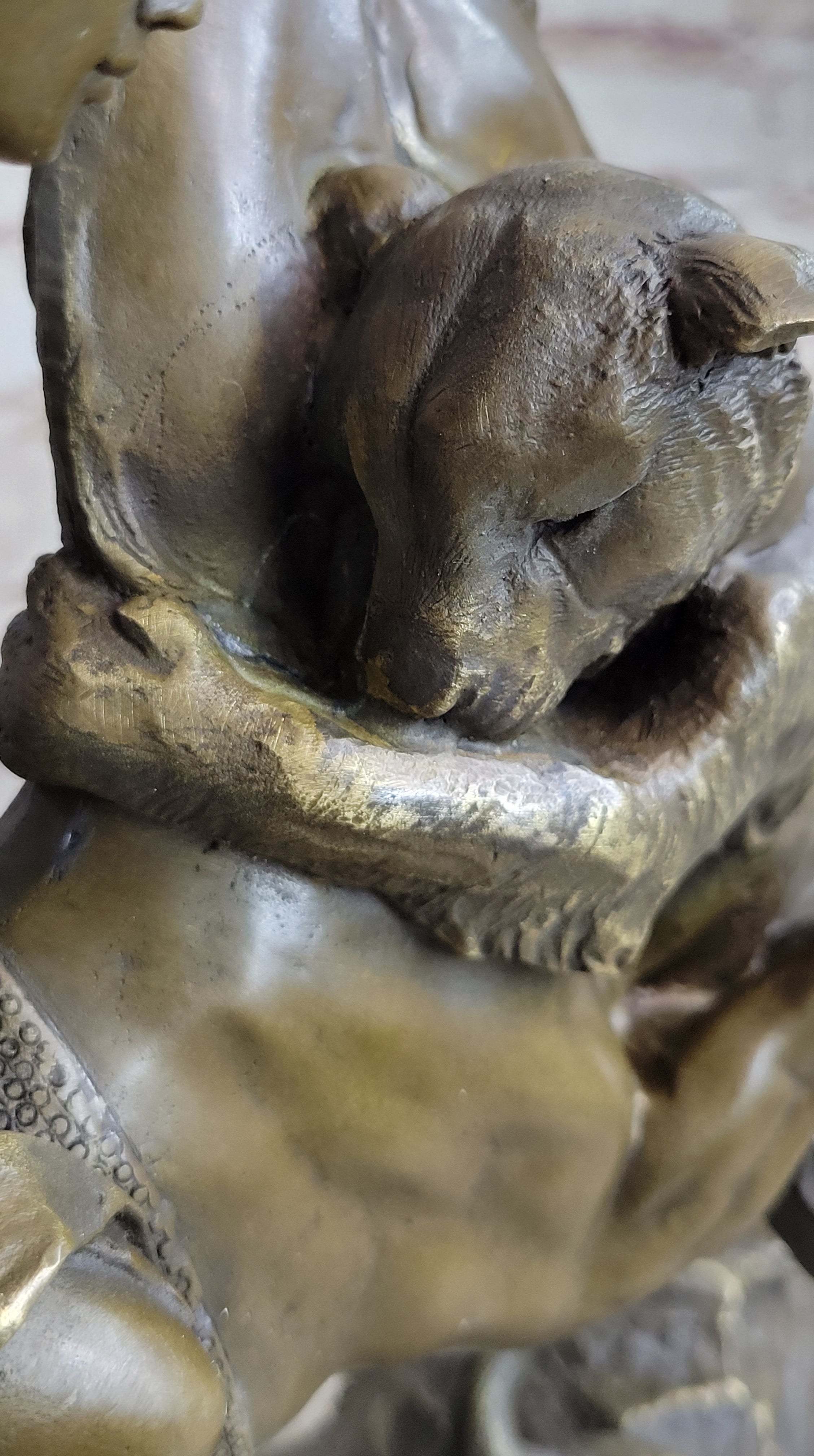 Horse Mounted Female Amazon Warrior Attacked by Panther Bronze Statue Sculpture by Auguste Kiss