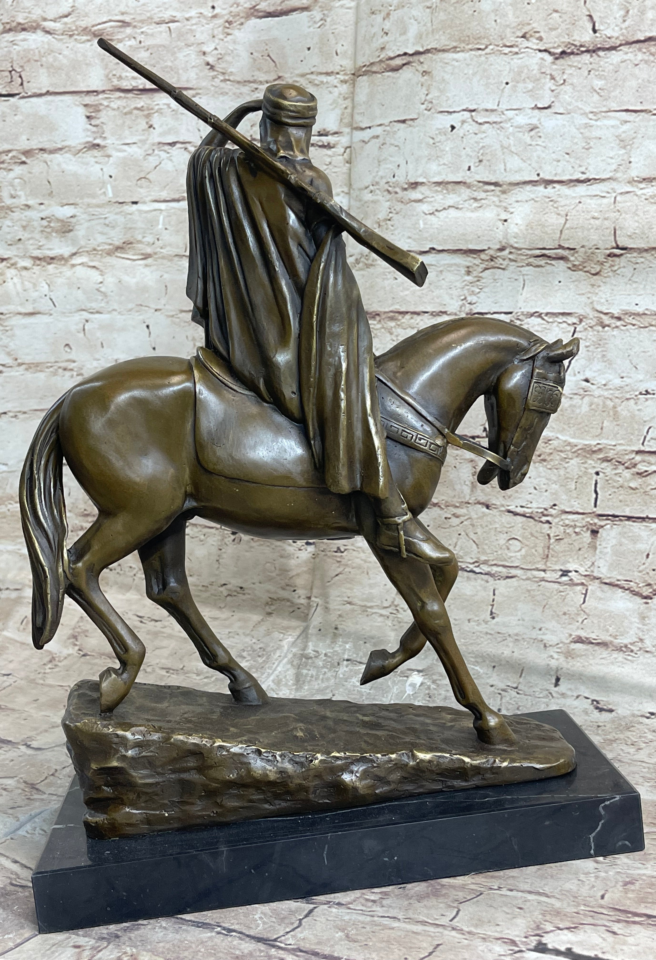 Signed Bonheur Arab Man On a Horse Bronze Sculpture Museum Quality Artwork Sale