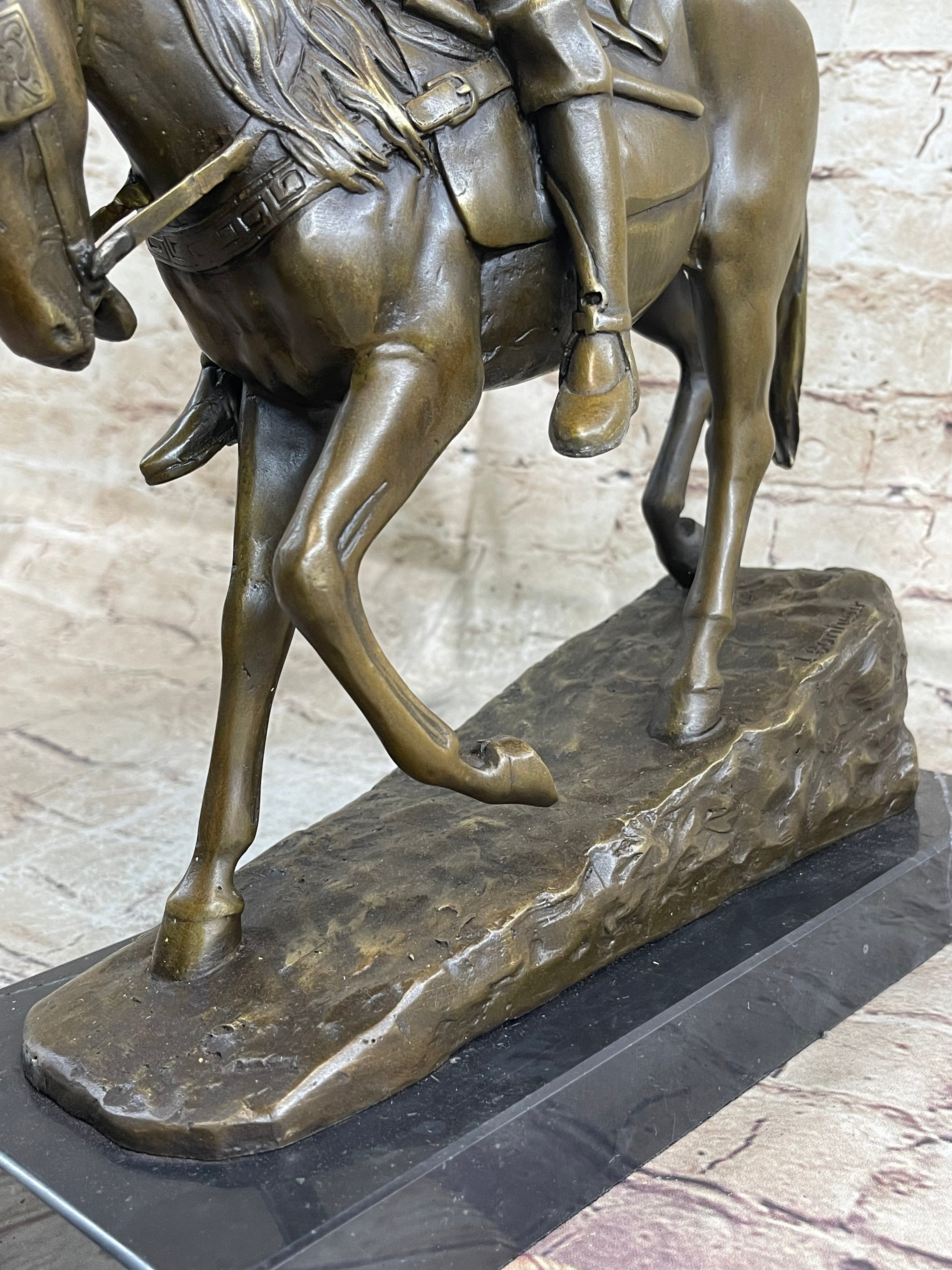 Signed Bonheur Arab Man On a Horse Bronze Sculpture Museum Quality Artwork Sale
