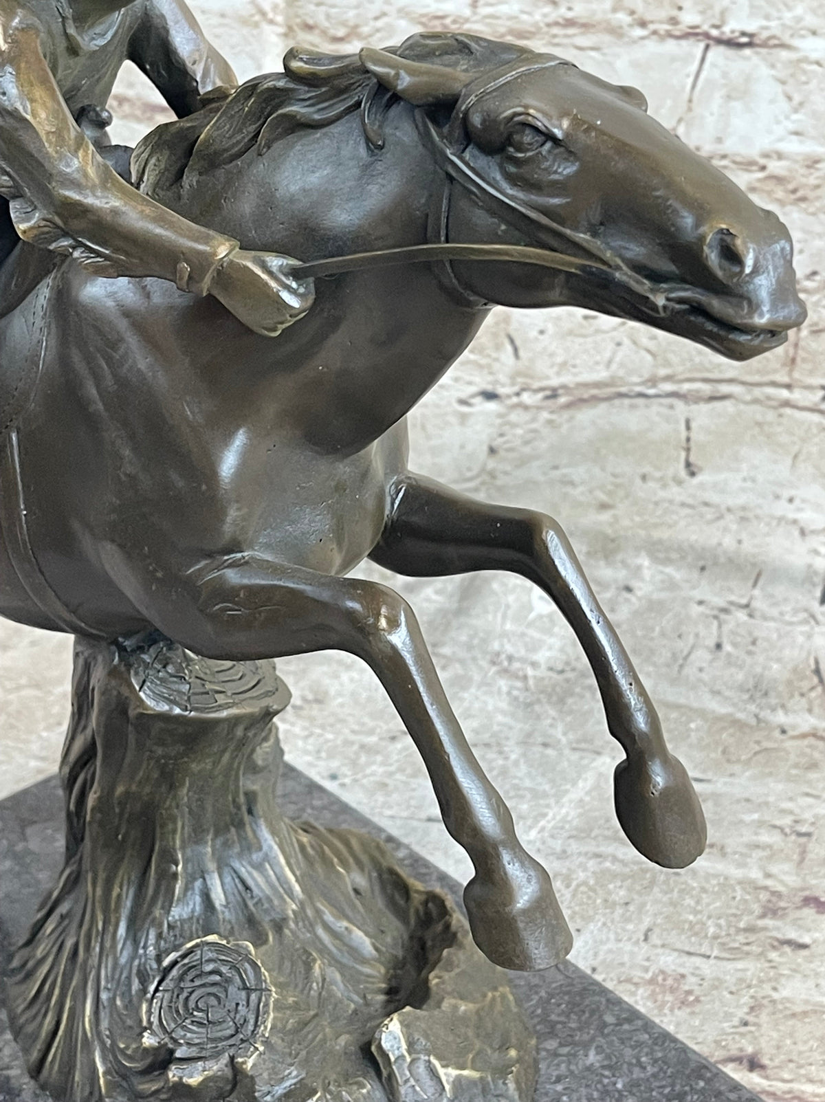 Bronze Sculpture by Antoine Bofill - Le dernier d’une race - Native American on Horse