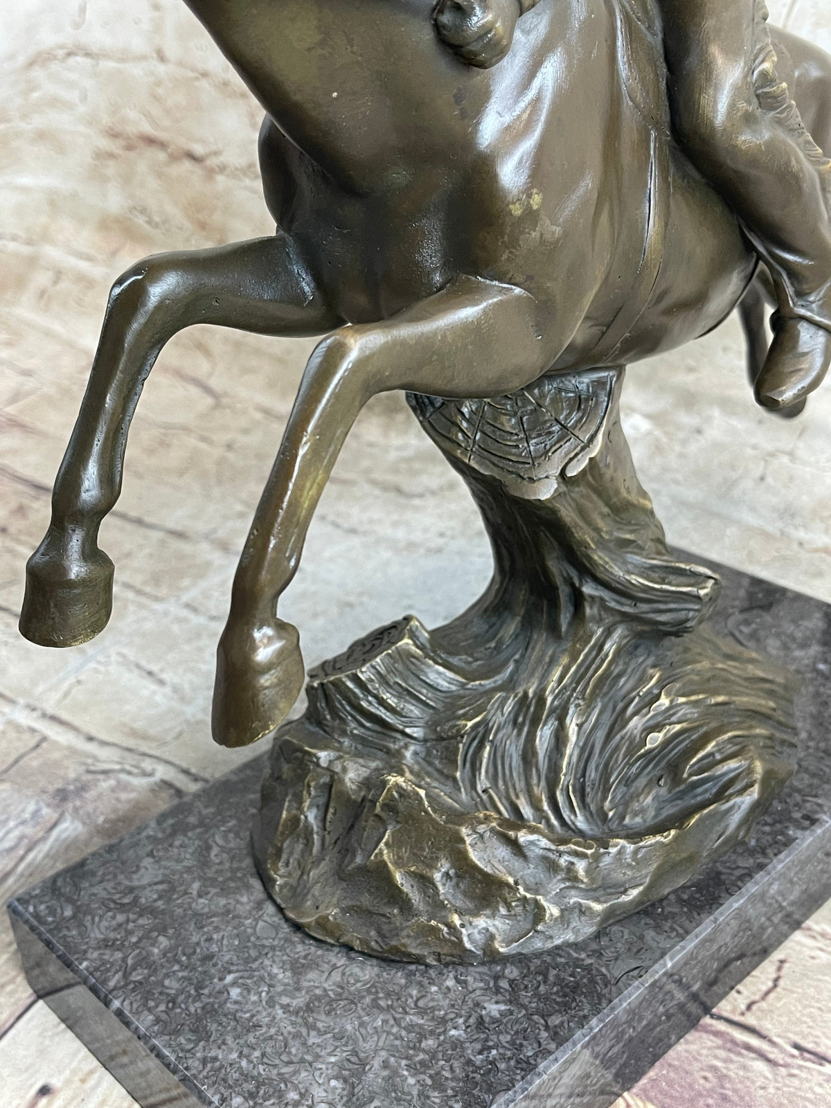 Bronze Sculpture by Antoine Bofill - Le dernier d’une race - Native American on Horse
