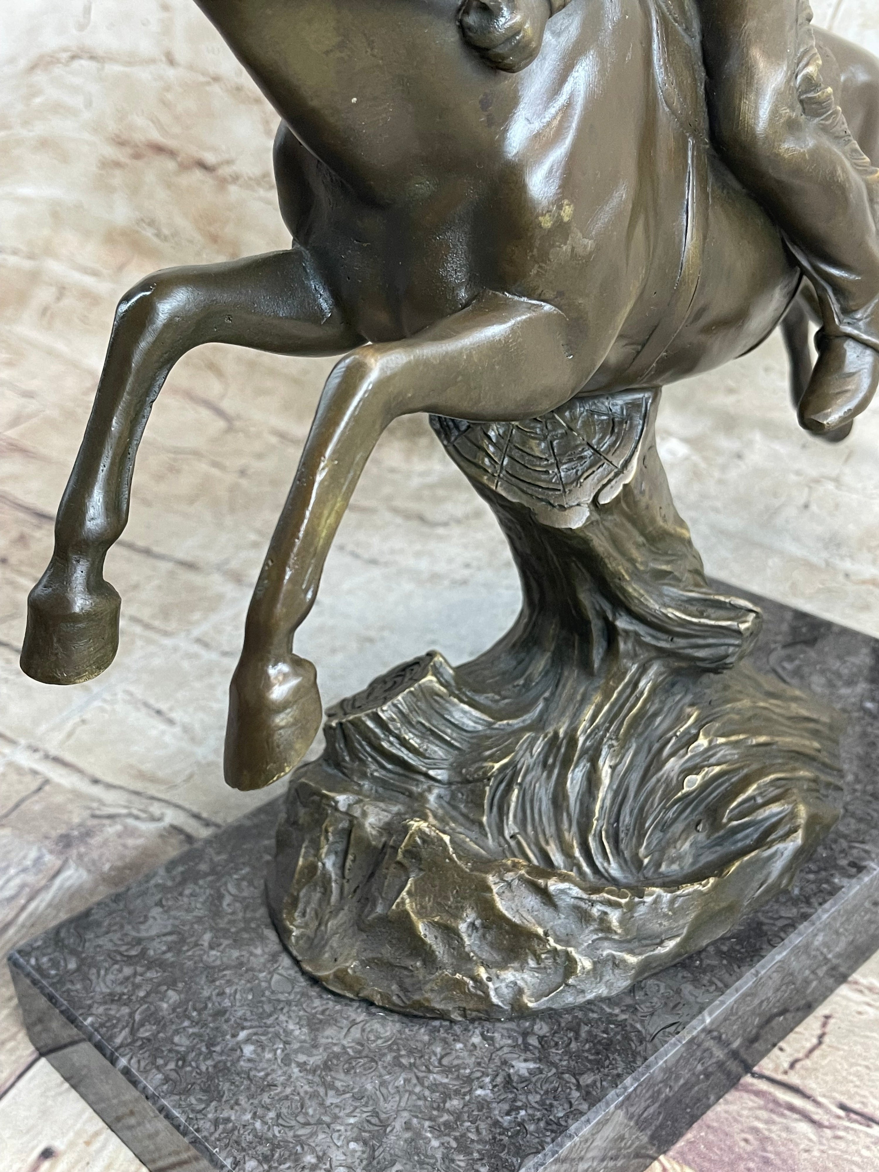 Bronze Sculpture by Antoine Bofill - Le dernier d’une race - Native American on Horse