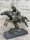 Bronze Sculpture by Antoine Bofill - Le dernier d’une race - Native American on Horse