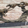 Bronze Greyhound Dog Racing Sculpture; Leaping Trio Original Art