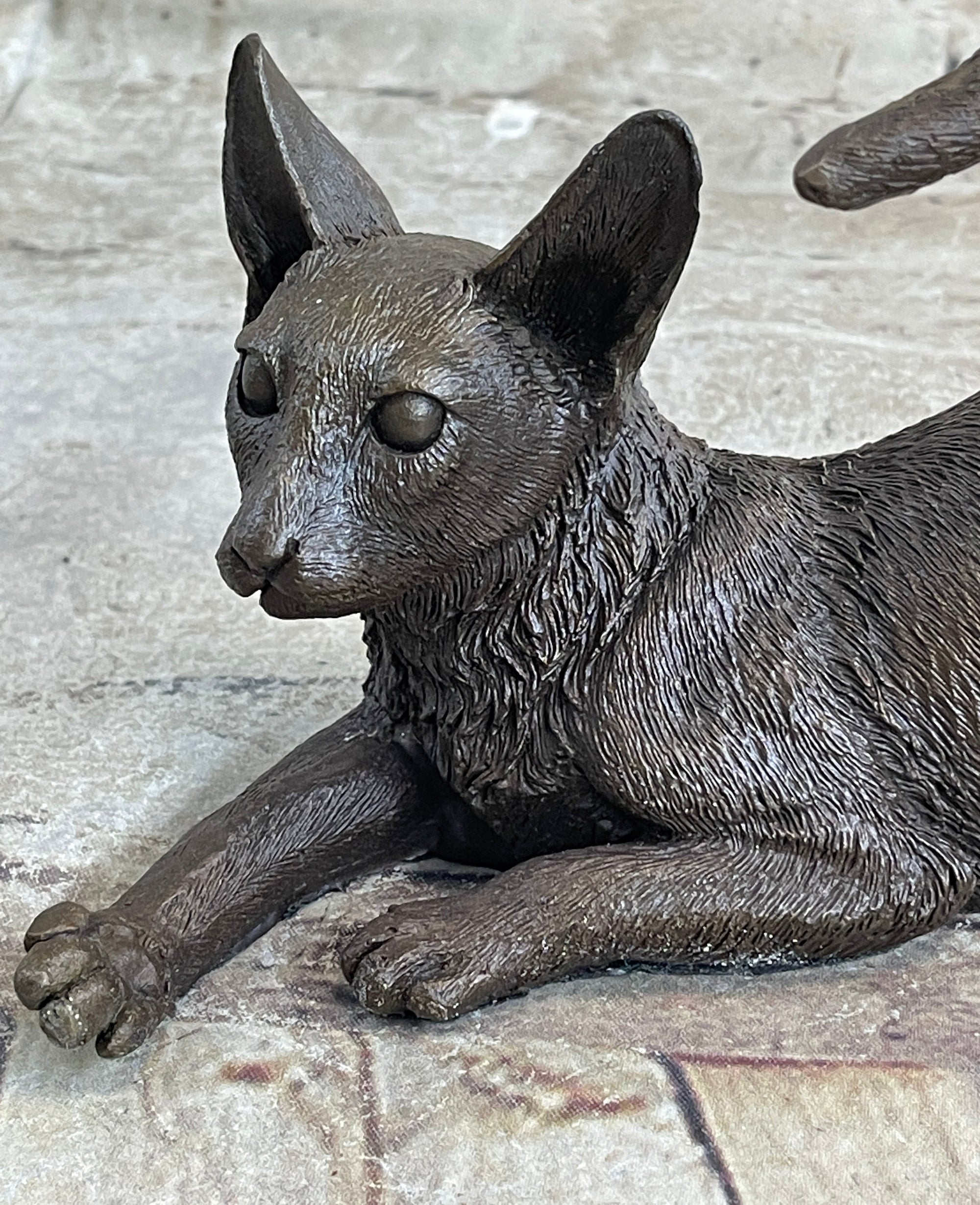 Signed Original Siamese cat Bronze Sculpture Figurine Figure Home Decor Hot CAST
