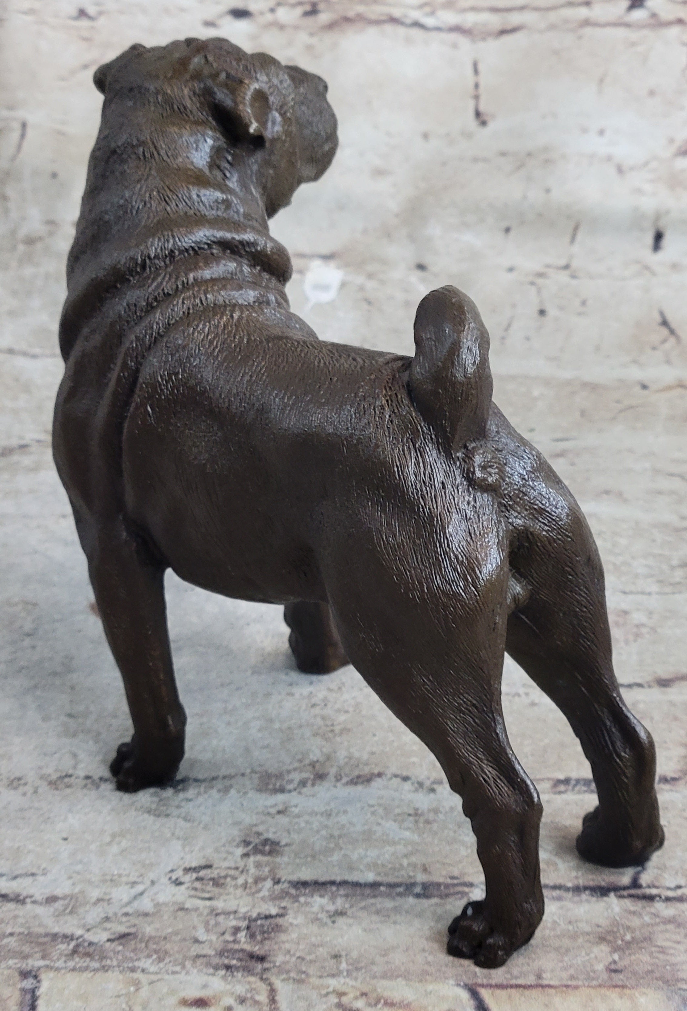 Hot Cast Bronze Shar Pei Dog Sculpture Statue Figurine Original Art