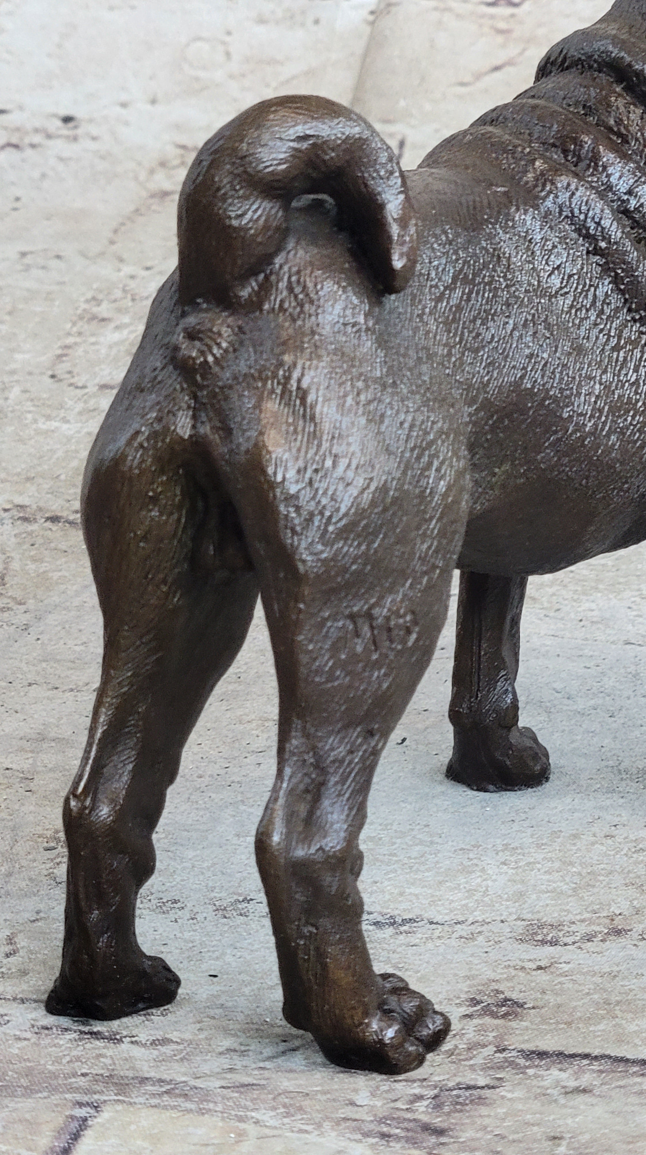 Hot Cast Bronze Shar Pei Dog Sculpture Statue Figurine Original Art