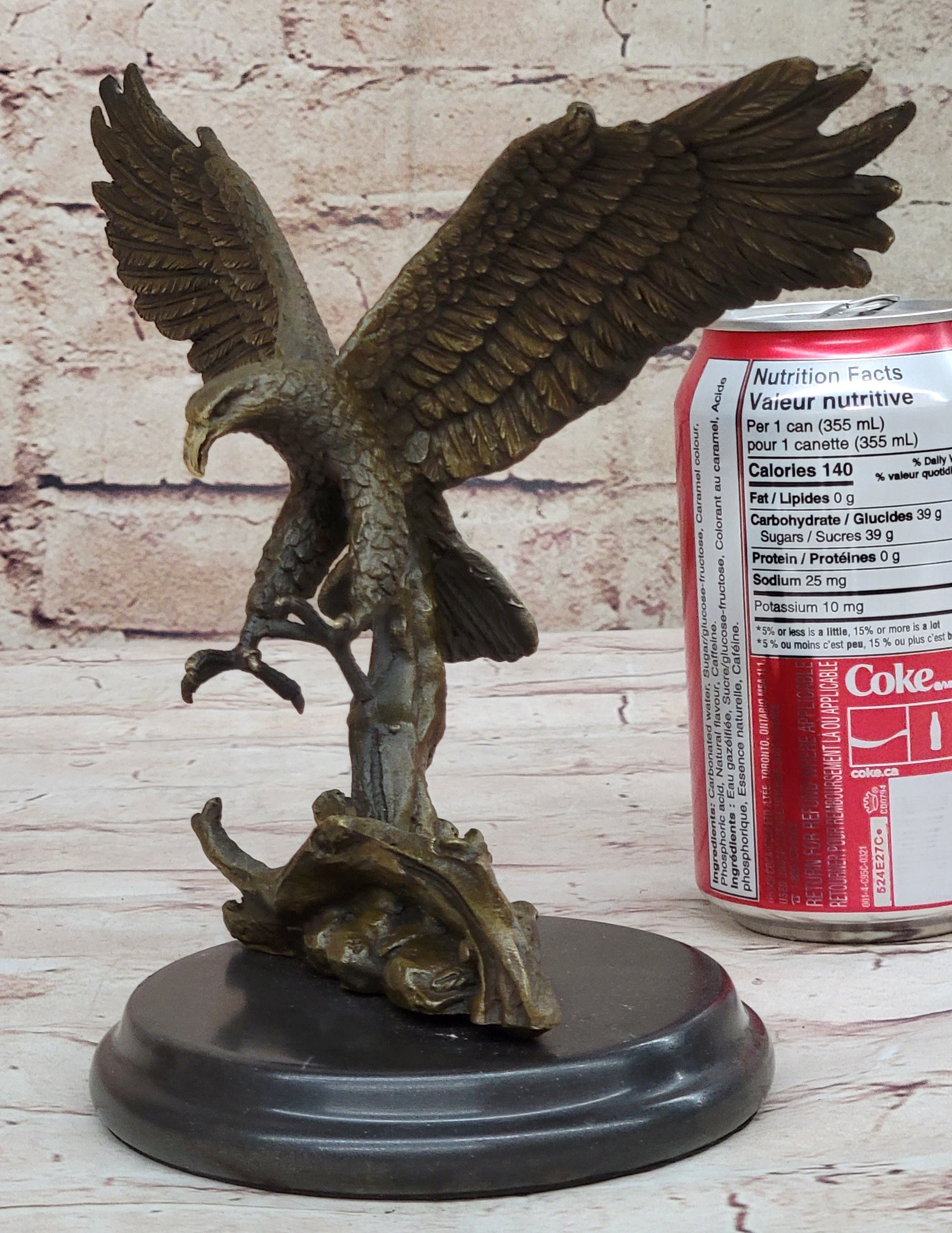 Antoine Barye Flying American Bald Eagle Art Deco Bronze Sculpture Statue Figurine