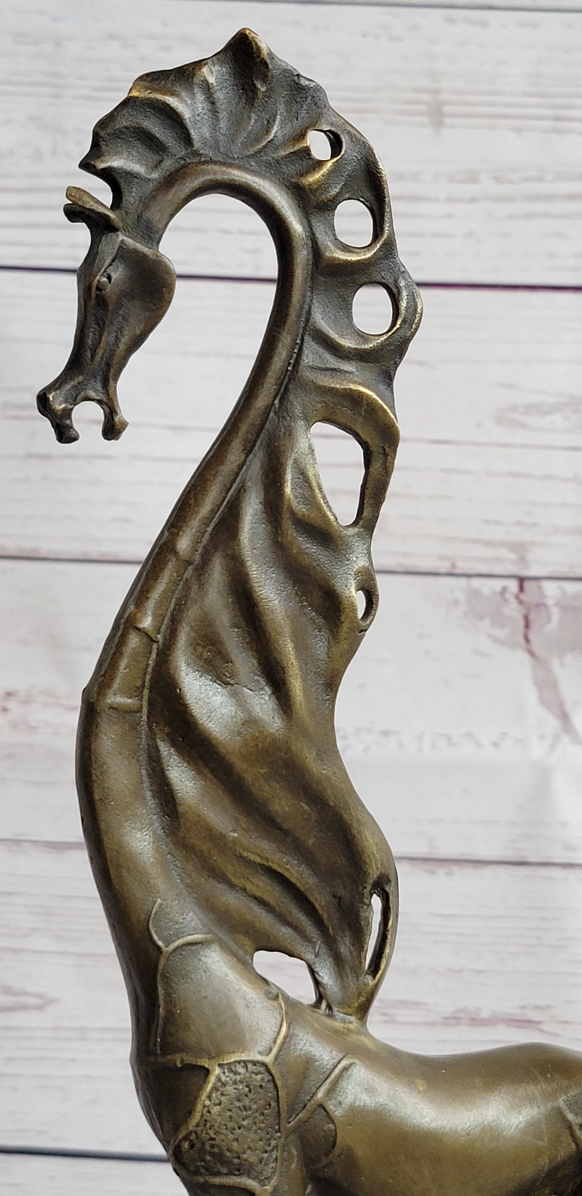 Surreal Dalinian Horse Abstract Bronze Sculpture Statue Salvador Dali 15" x 9"