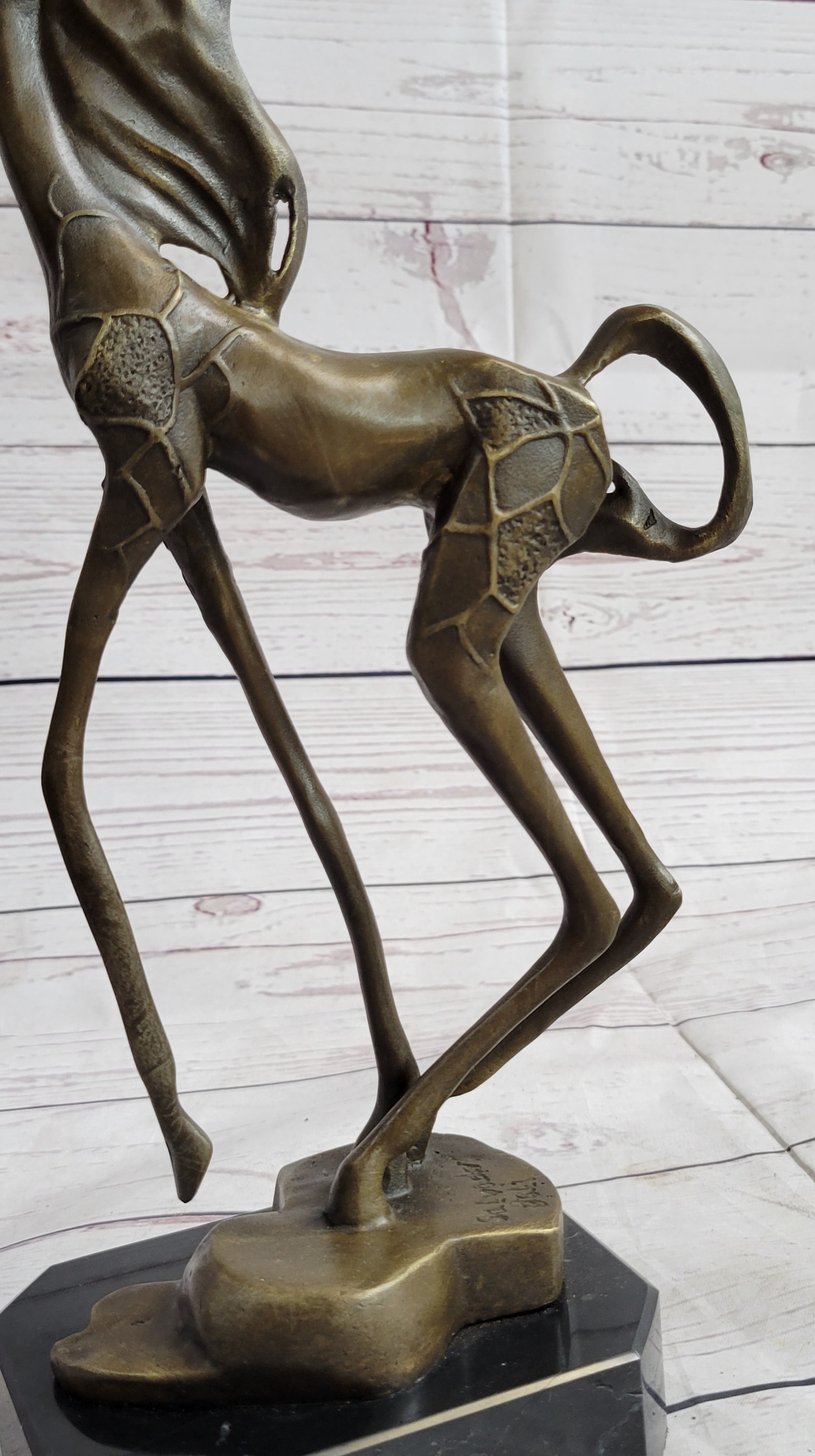 Surreal Dalinian Horse Abstract Bronze Sculpture Statue Salvador Dali 15" x 9"