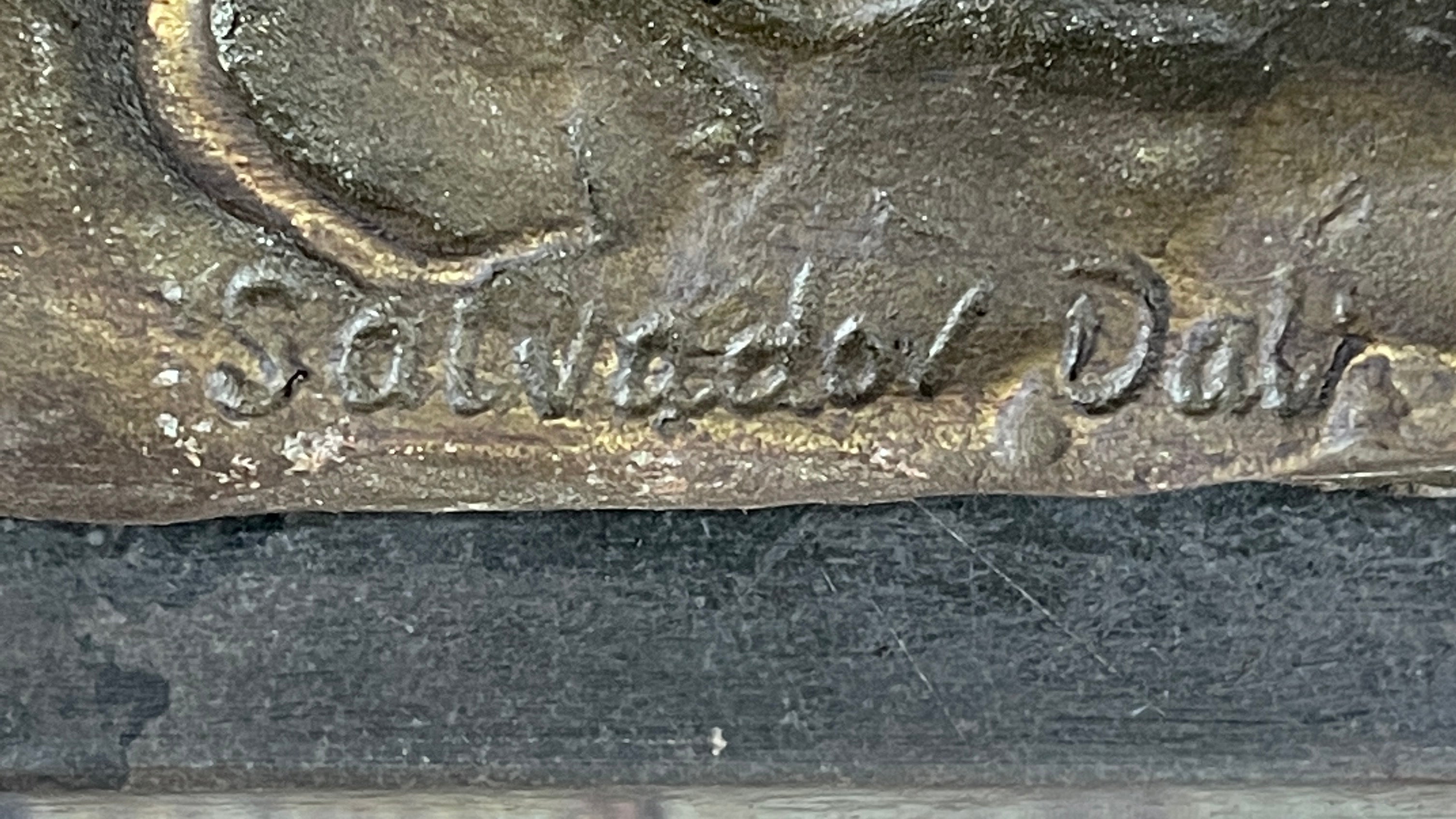 Bronze Metal Rhinoceros Rhino Statue Sculpture Figure Marble Base Barye Art 9" x 14"