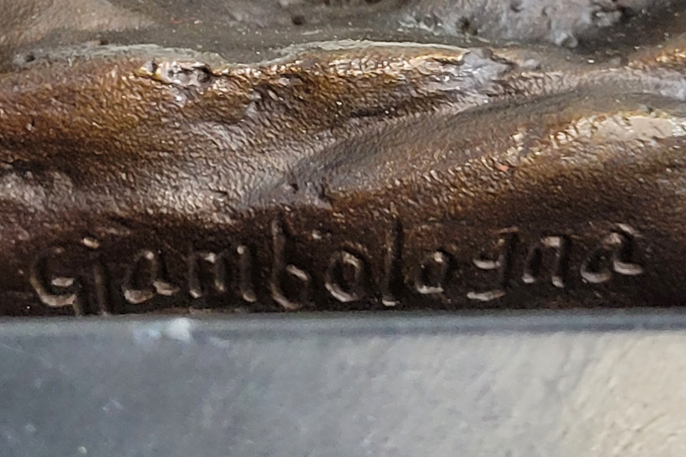 Signed Bologna Indian Mother Elephant And Calves Bronze Sculpture Home Decor Art