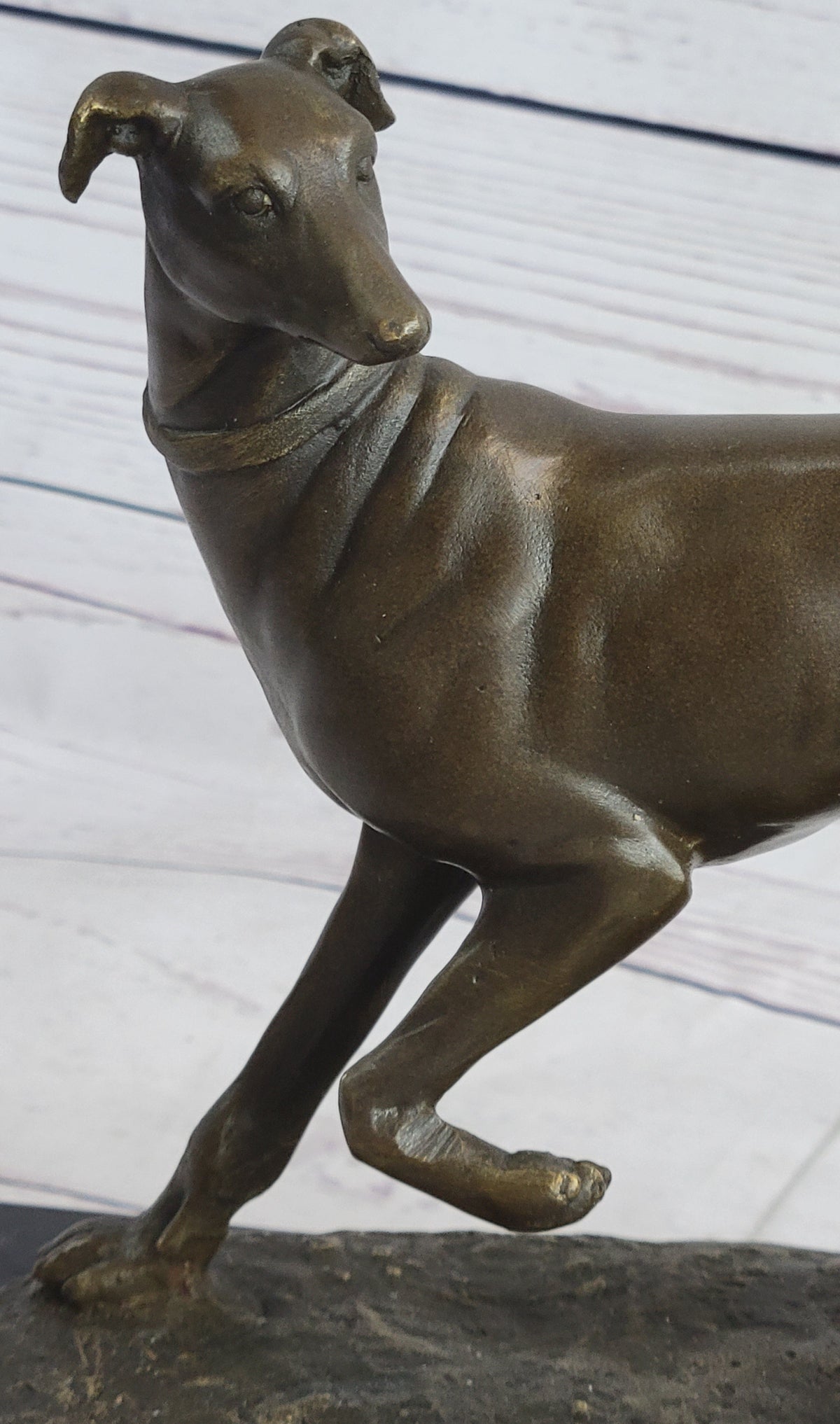 Pj Mene Two Greyhounds Dogs PlayingArgente And Dore Bronze Statue Sculpture