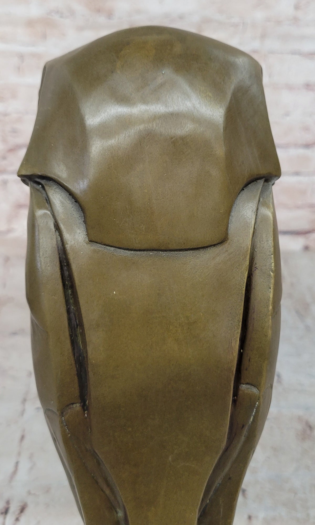 Art Deco Bronze Owl Sculpture – Modern Stylized Bird Statue