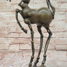Surreal Abstract Horse Sculpture; Modern Equestrian Art on Marble Base after Salvador Dali