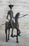 Salvador Dali Don Quixote On Horse Bronze Sculpture Statue Mythical Figure Art