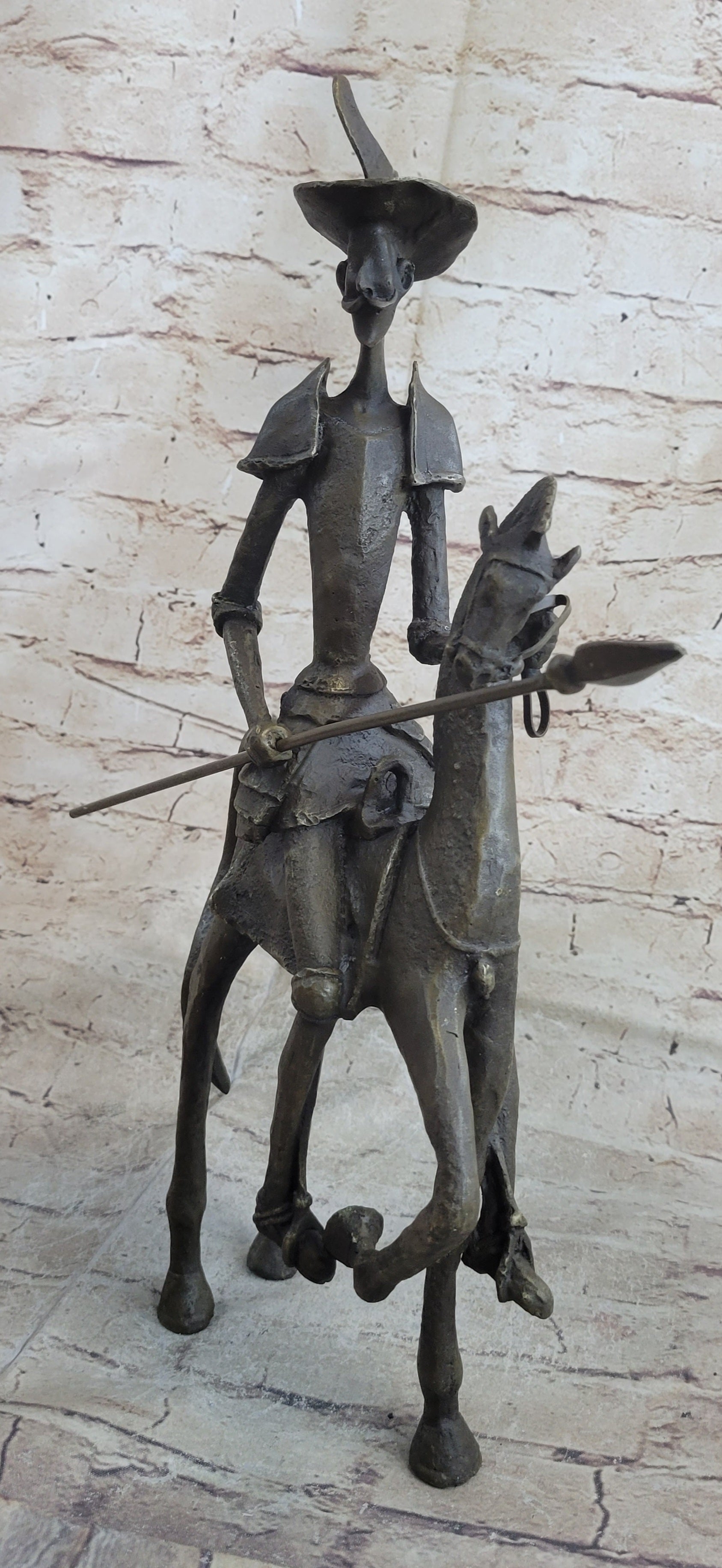 Salvador Dali Don Quixote On Horse Bronze Sculpture Statue Mythical Figure Art