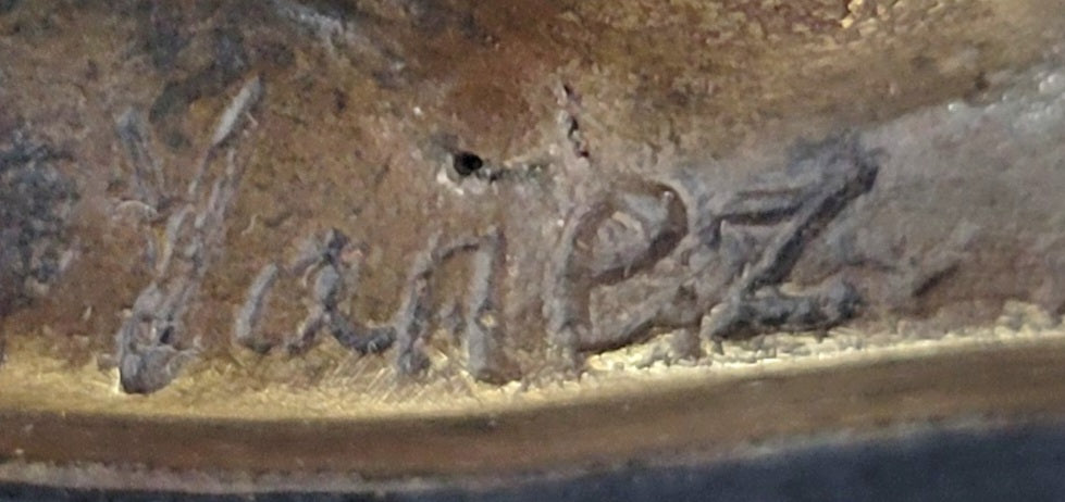 Bronze Sculpture Bust Cocker Spaniel Dog Pet Animal Marble Base Figure Figurine