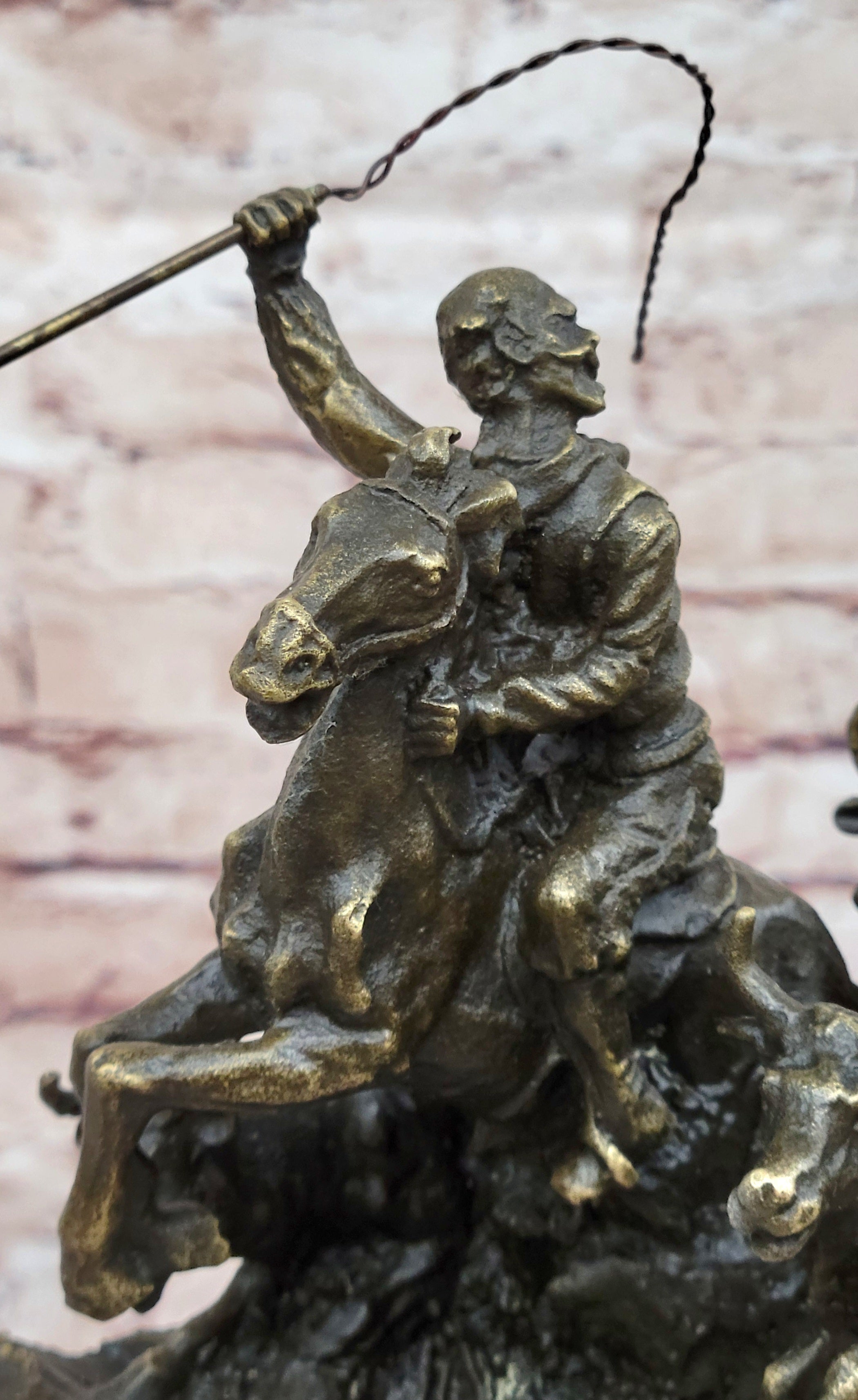 Cattle Drive Western Americana Bronze Cowboy Rancher Sculpture C.M. Russell Art