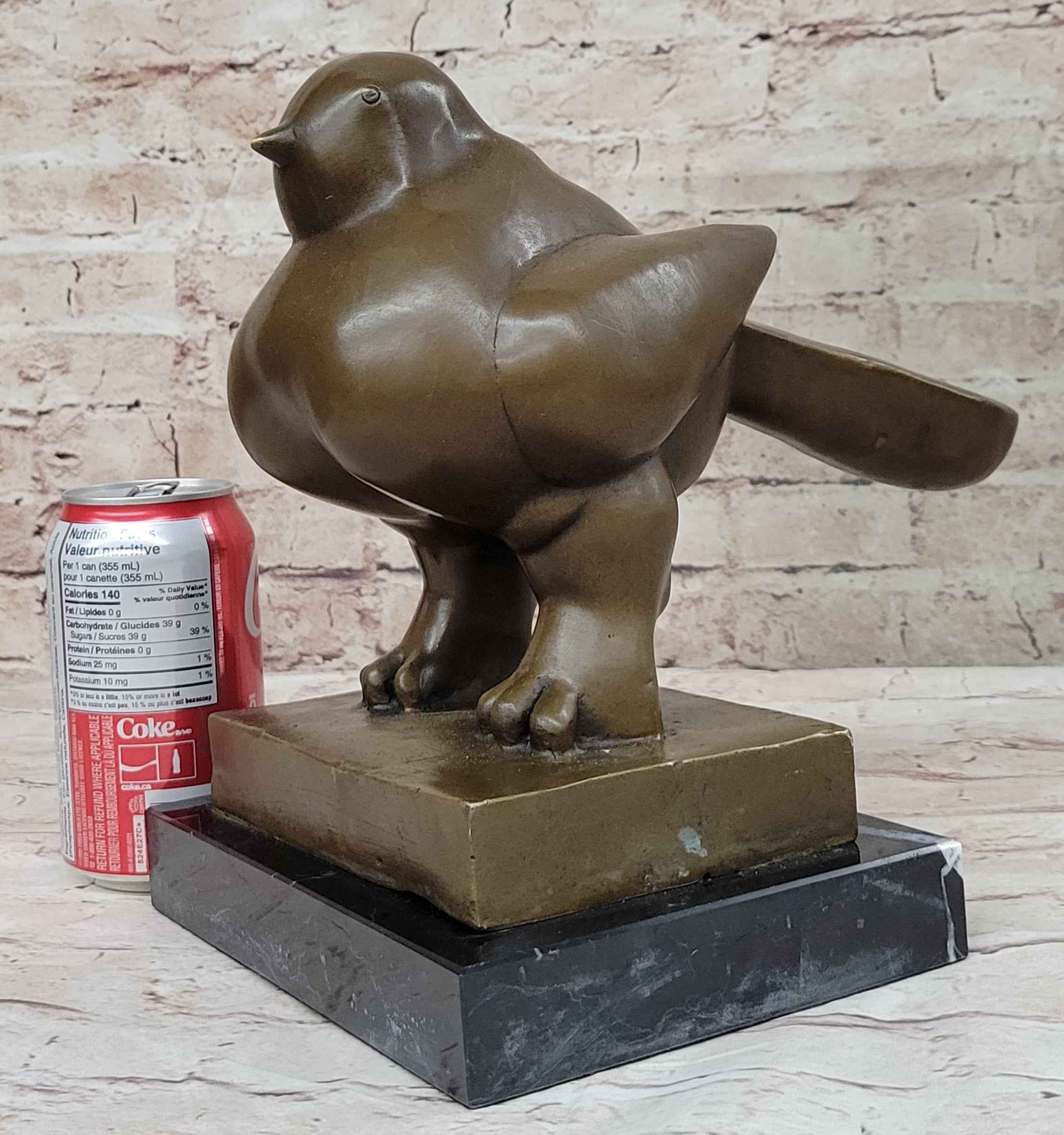 BIRD by Fernando Botero Bronze Pigeon Dove Statue Sculpture Marble Base 10" x 8"
