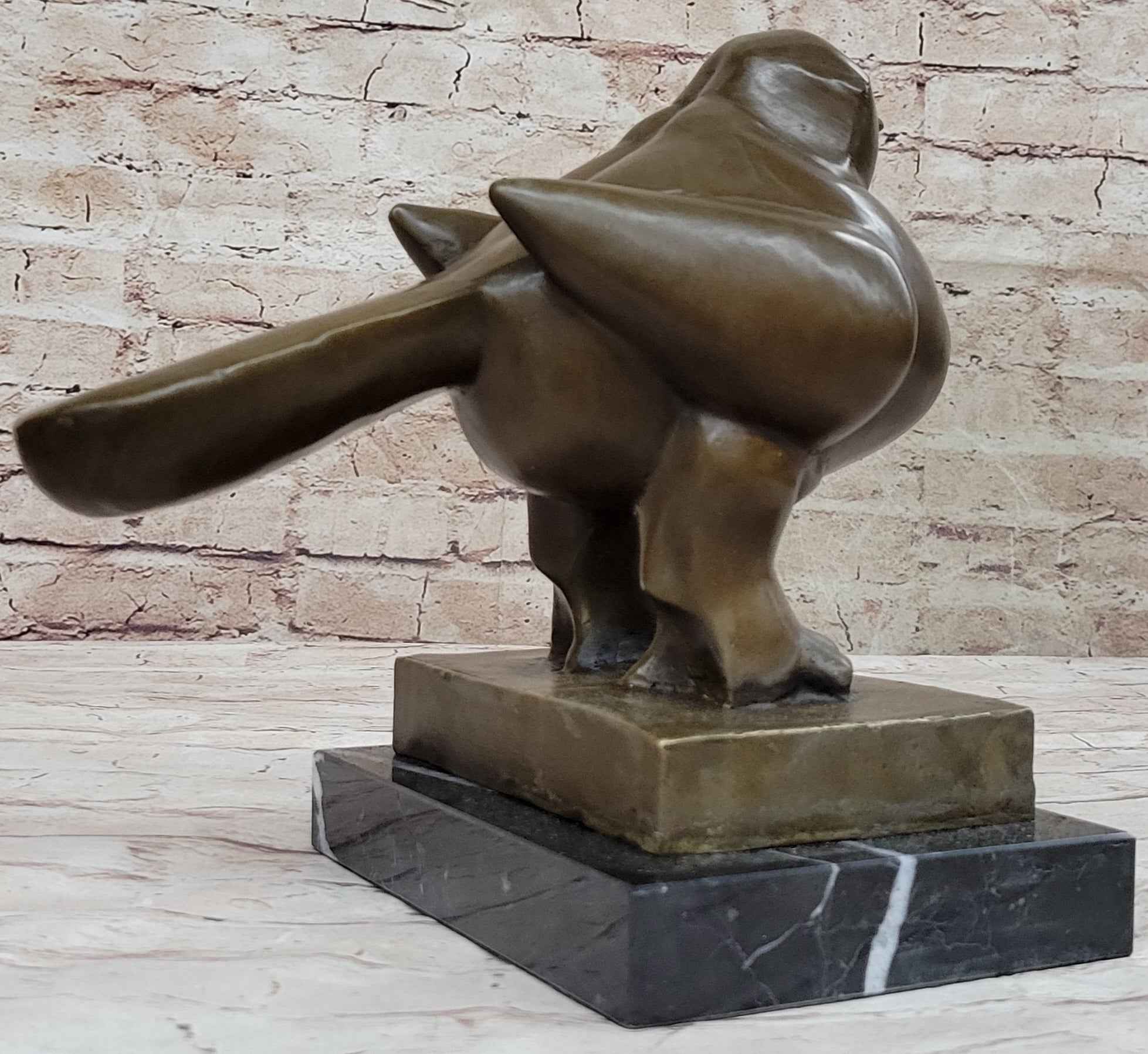 BIRD by Fernando Botero Bronze Pigeon Dove Statue Sculpture Marble Base 10" x 8"