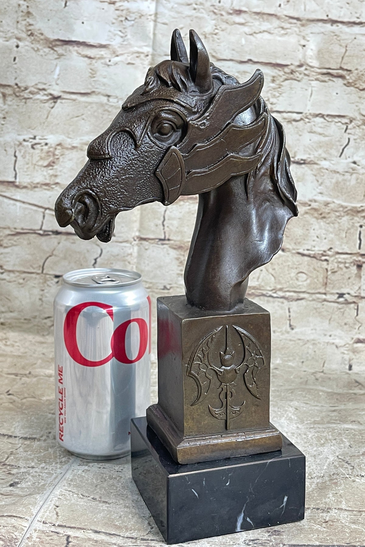 Horse Head Bronze Bust Statue Sculpture Figure Original Art Decor Equestrian 10.5" x 6"