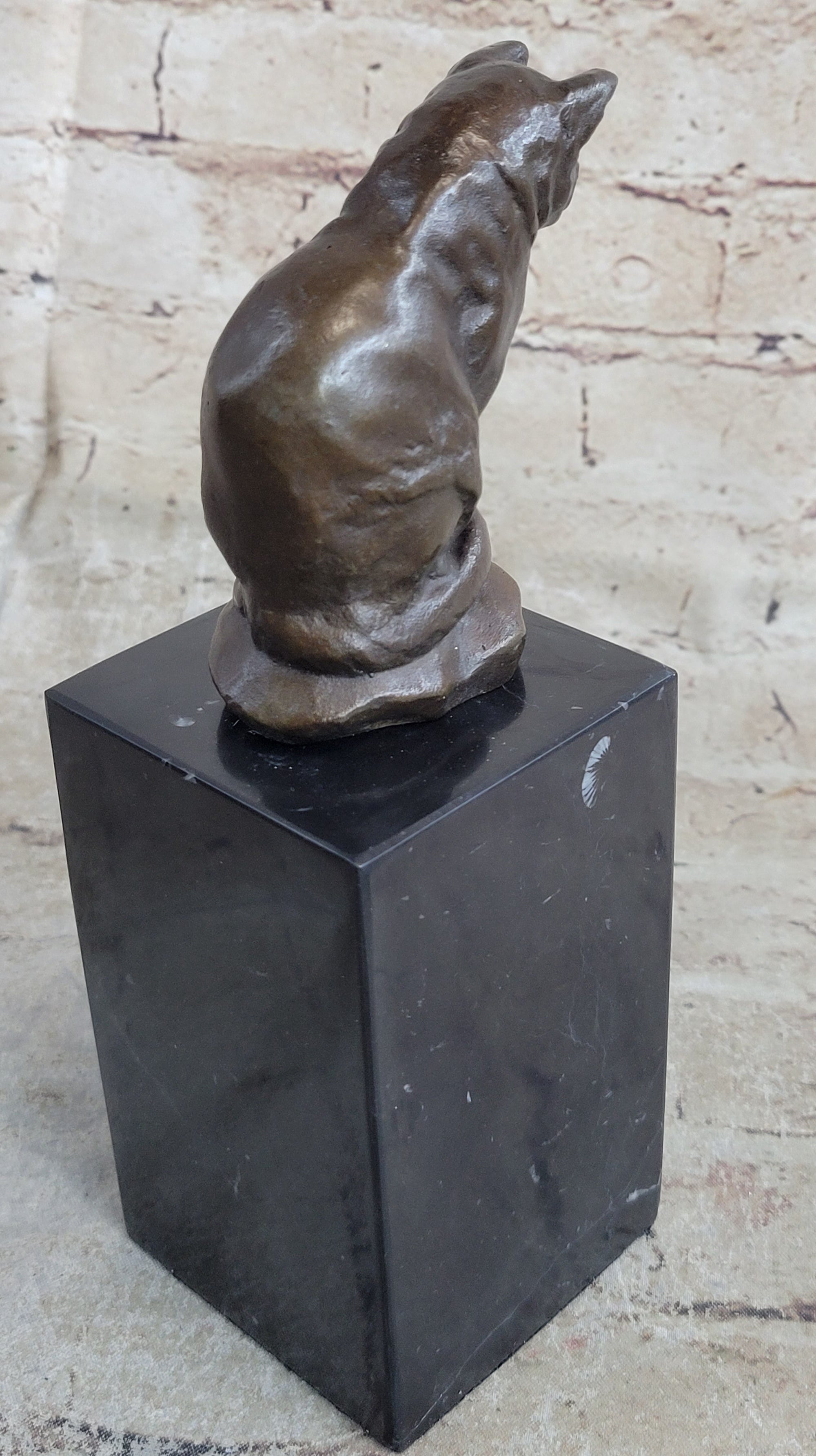 Signed Original House Cat Hot Cast Bronze Statue Sculpture Figurine Home Decor