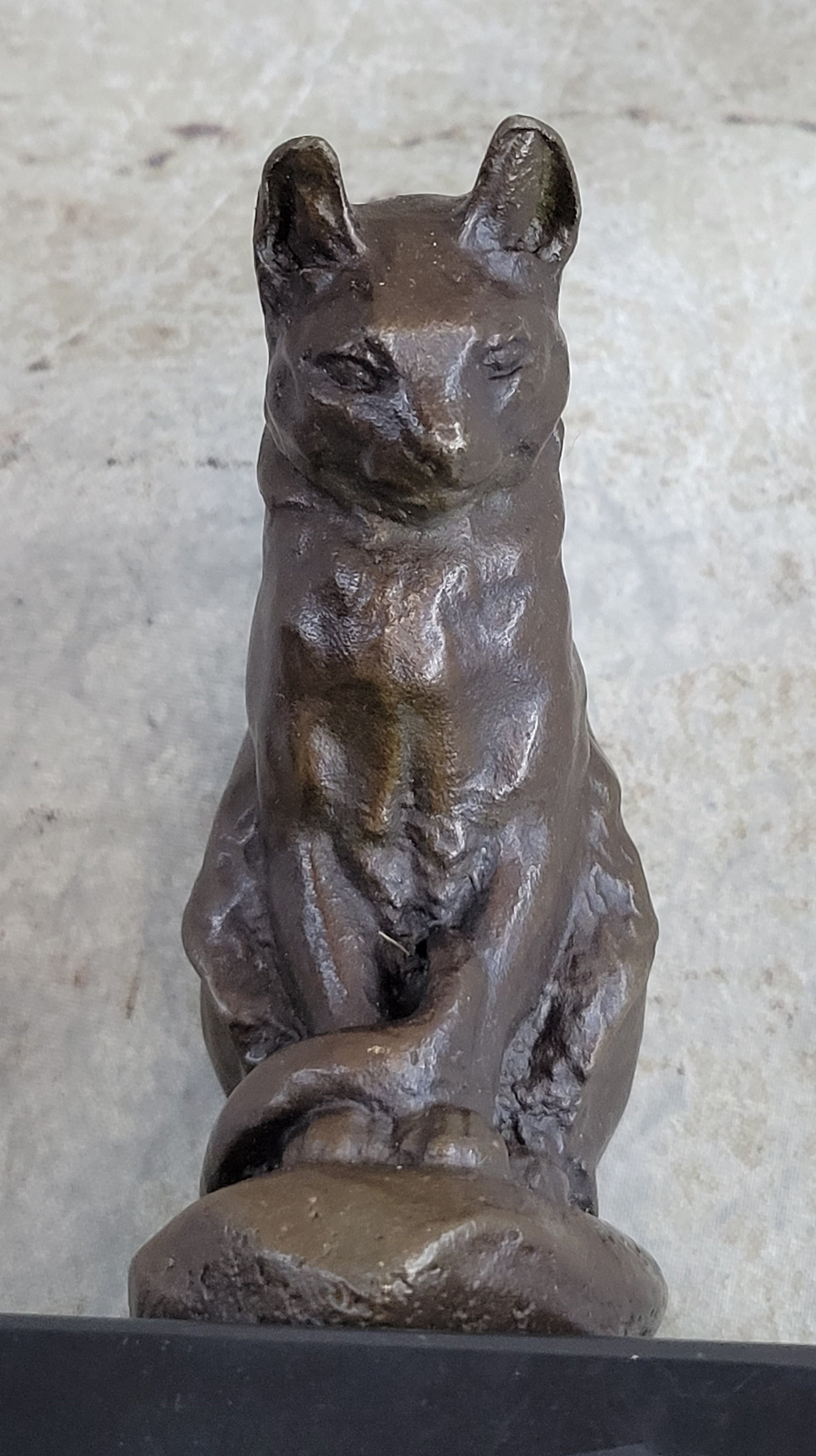 Signed Original House Cat Hot Cast Bronze Statue Sculpture Figurine Home Decor