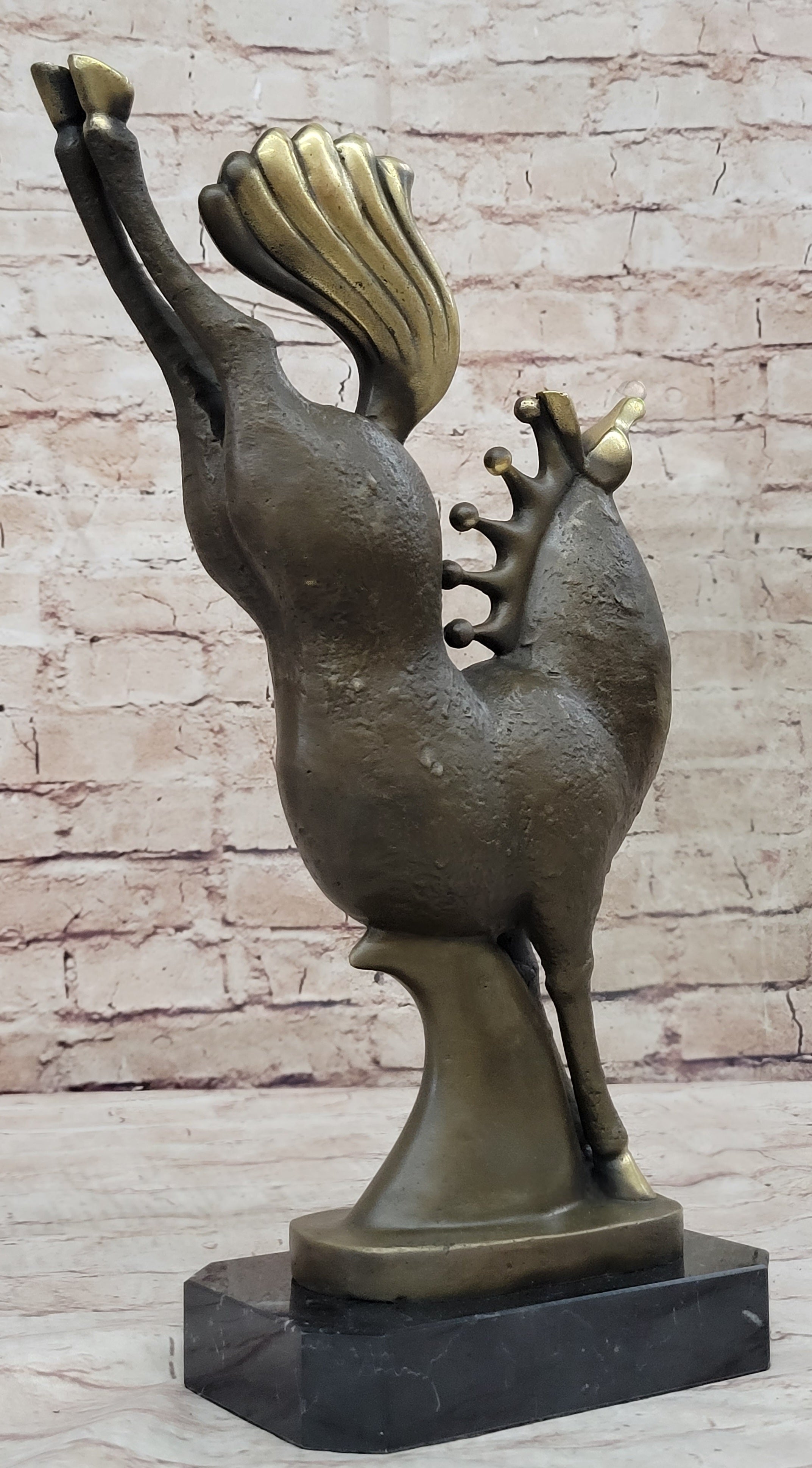 Abstract Modern Art Bucking Chinese Tang Horse Bronze Sculpture Figure by Milo