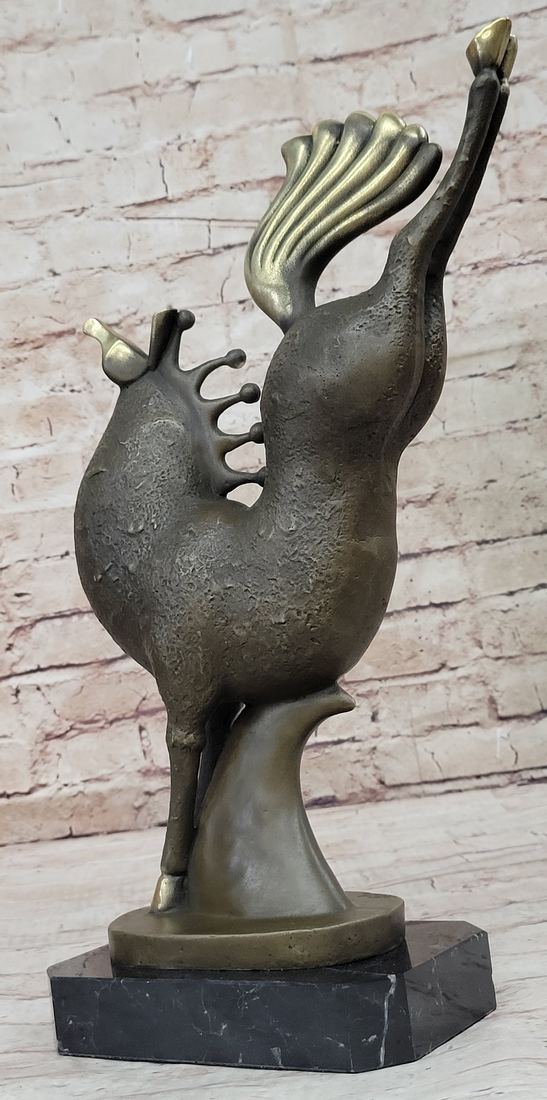 Abstract Modern Art Bucking Chinese Tang Horse Bronze Sculpture Figure by Milo