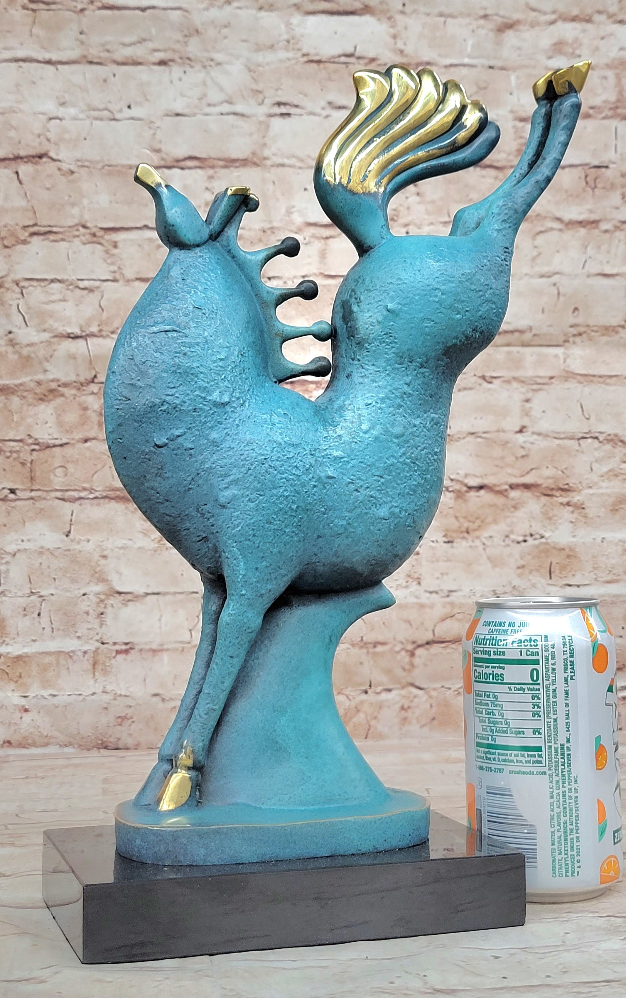 Special Patina Abstract Modern Artwork Rearing Horse Bronze Sculpture