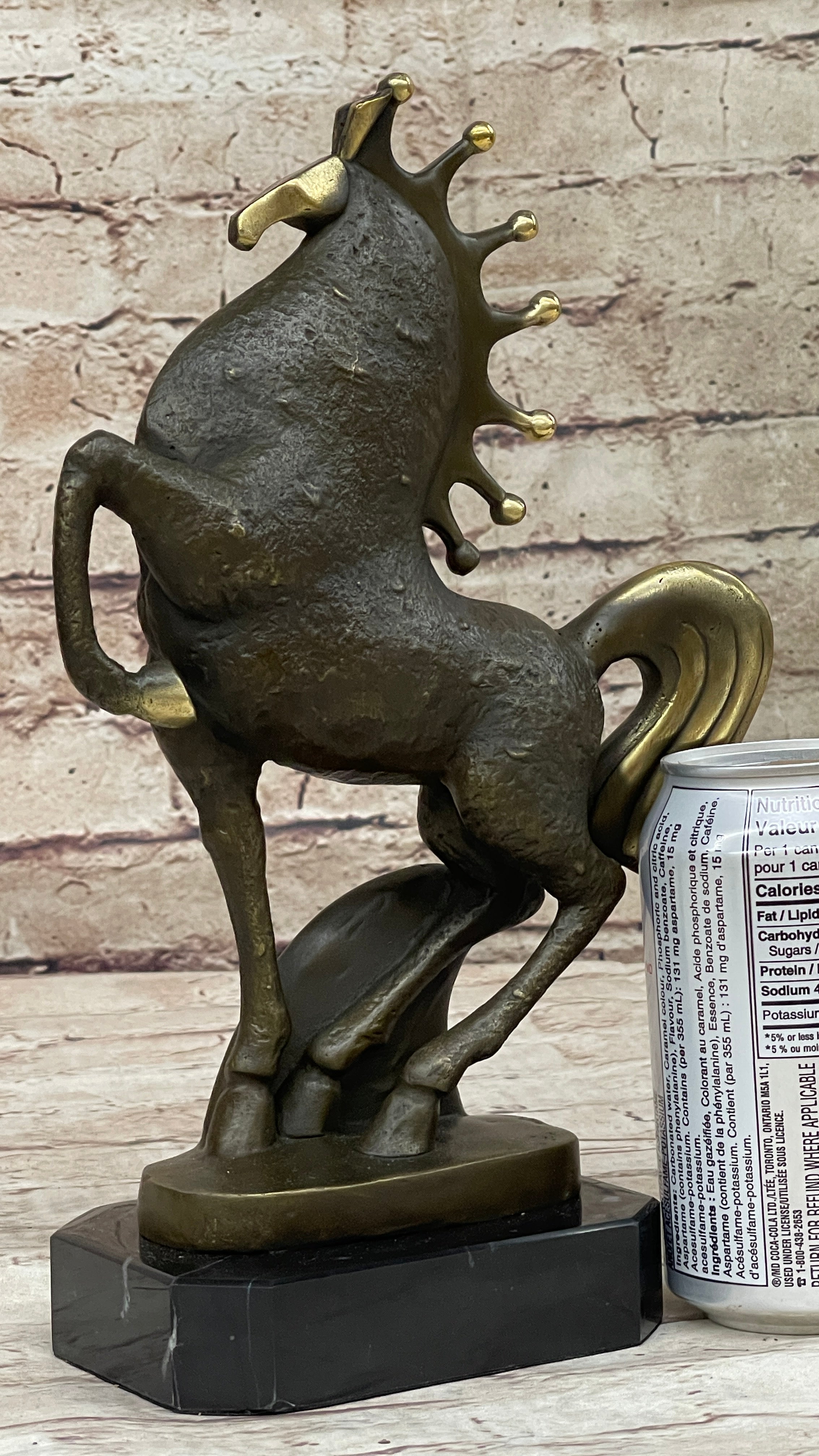 Signed Original Miguel Lopez Tang Horse Abstract Modern Bronze Sculpture Statue