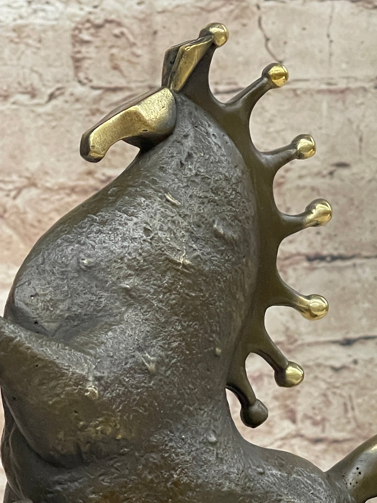 Signed Original Miguel Lopez Tang Horse Abstract Modern Bronze Sculpture Statue