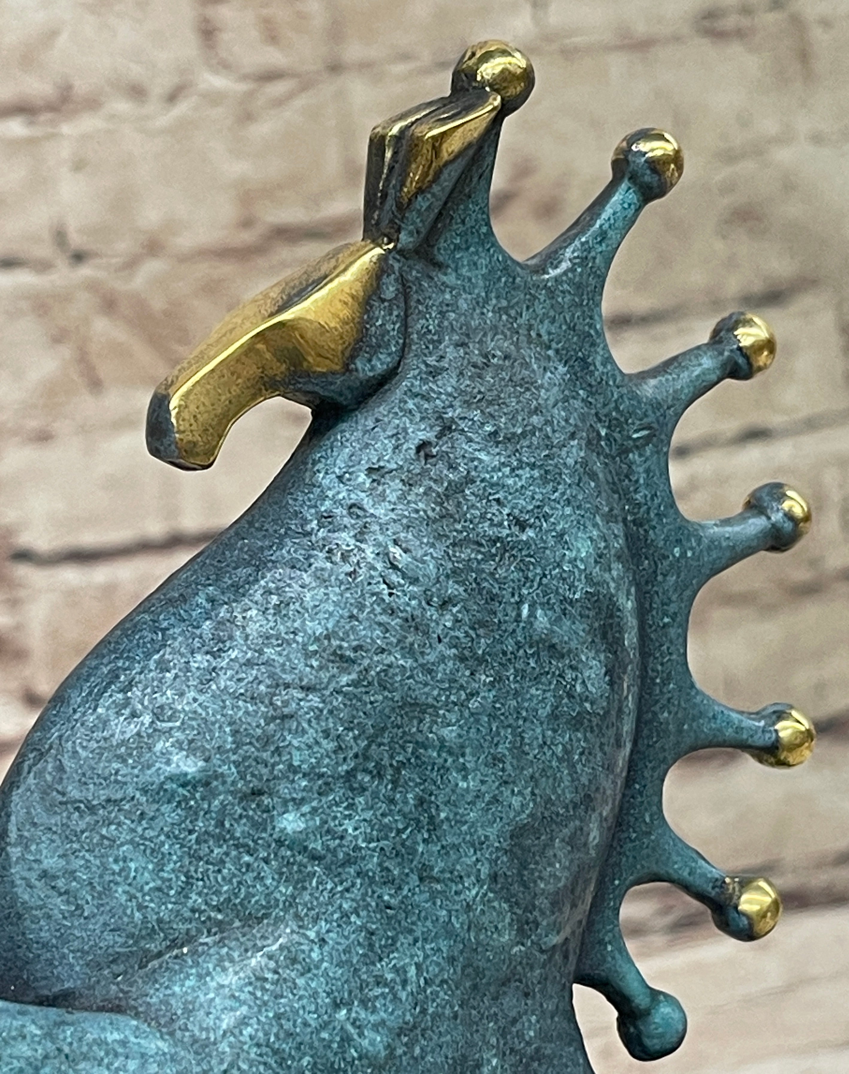 Signed Original Miguel Lopez Tang Horse Abstract Modern Bronze Sculpture Statue