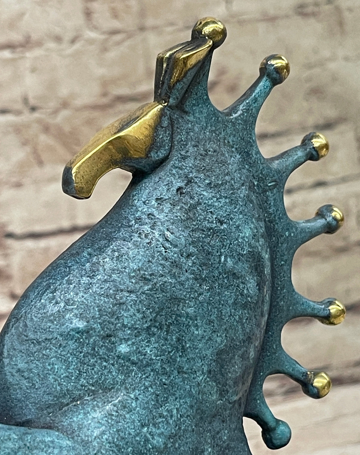 Signed Original Miguel Lopez Tang Horse Abstract Modern Bronze Sculpture Statue